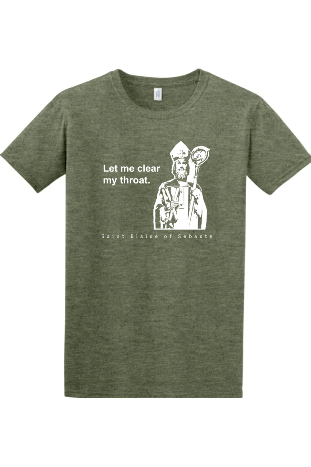 Let Me Clear My Throat - St Blaise of Sebaste Adult T-Shirt - Image 3