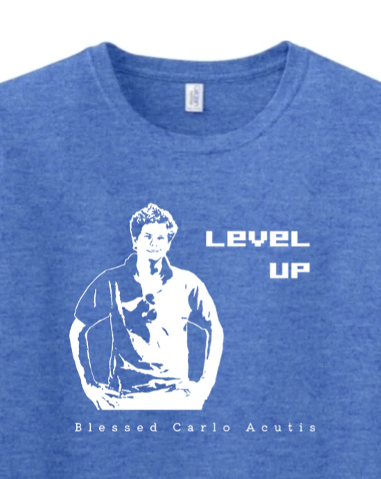 Level Up - Bl. Carlo Acutis Adult T-Shirt - Image 2
