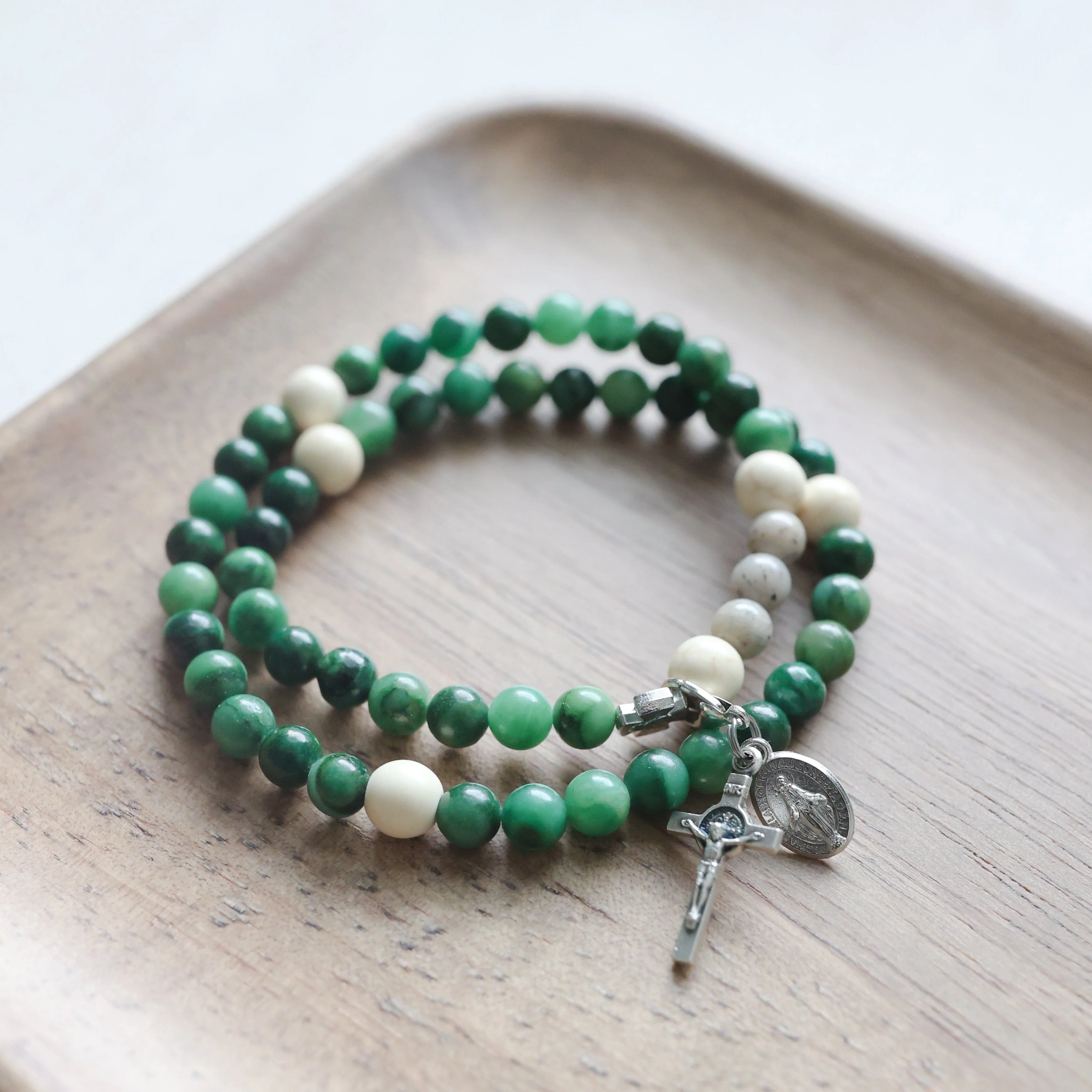 Life | Stretch & Wrap Rosary Bracelet - Image 3