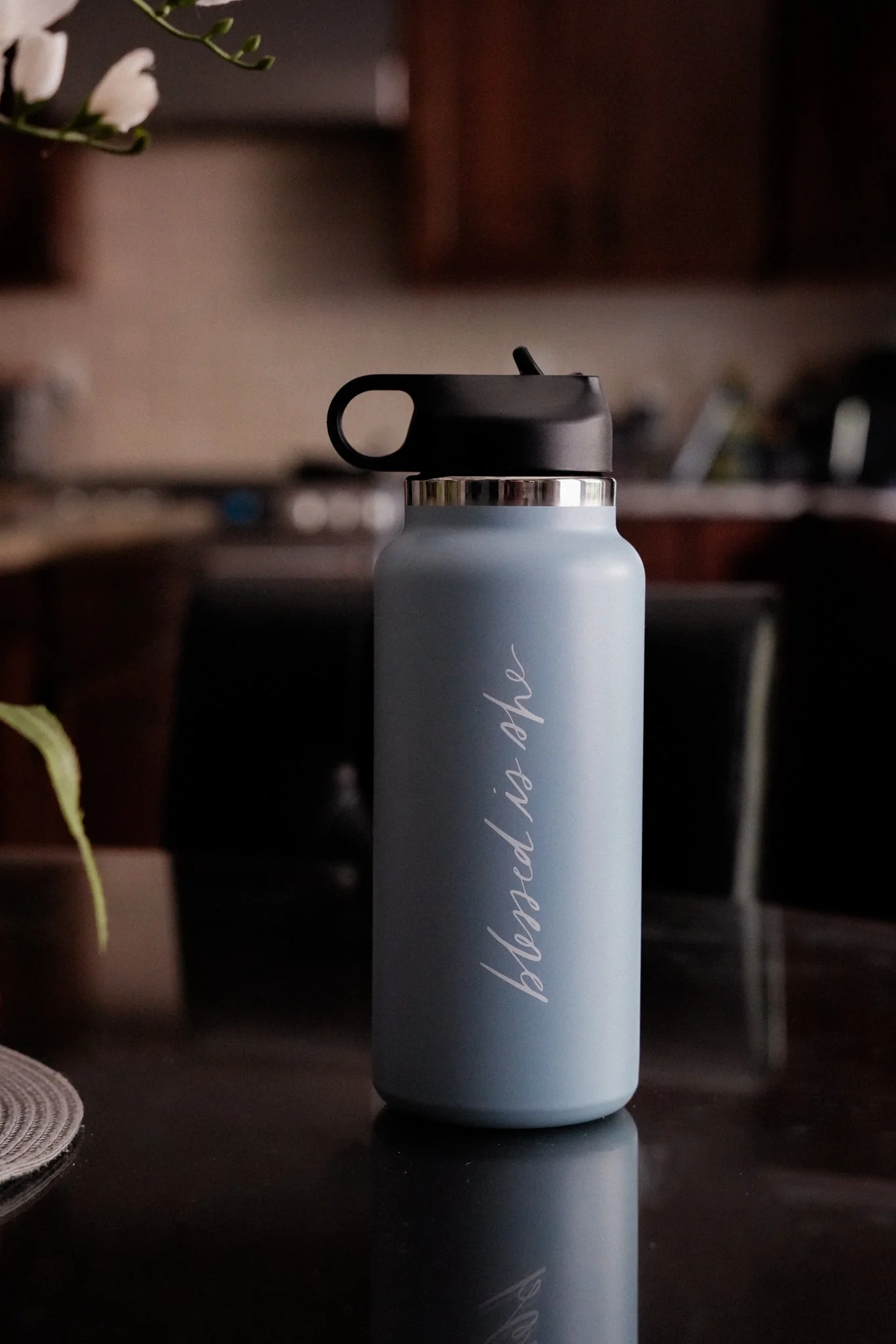 Light Blue BIS Water Bottle (32 oz) - Image 2