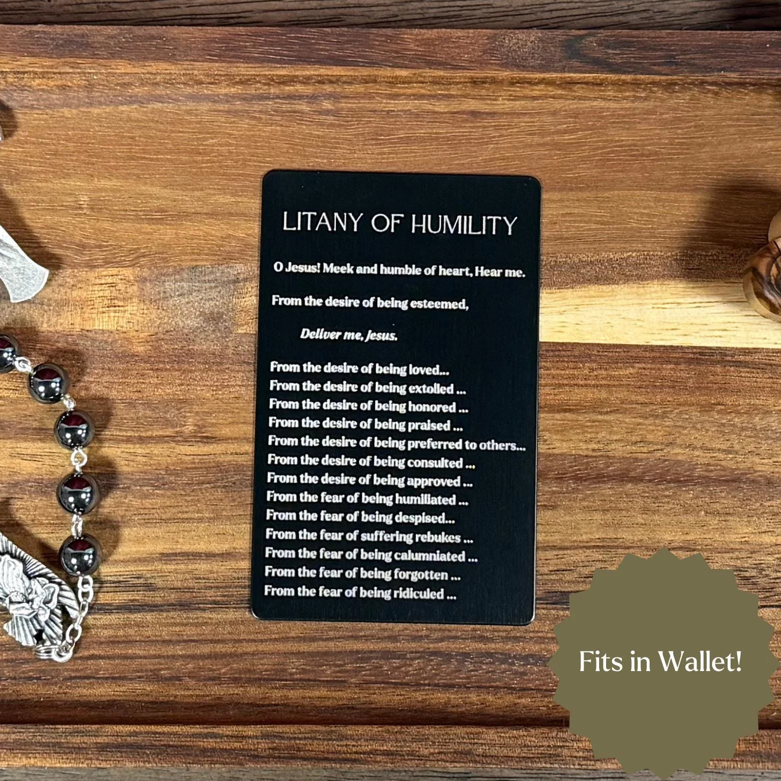 Litany of humility Premium Metal Prayer Card - Image 7