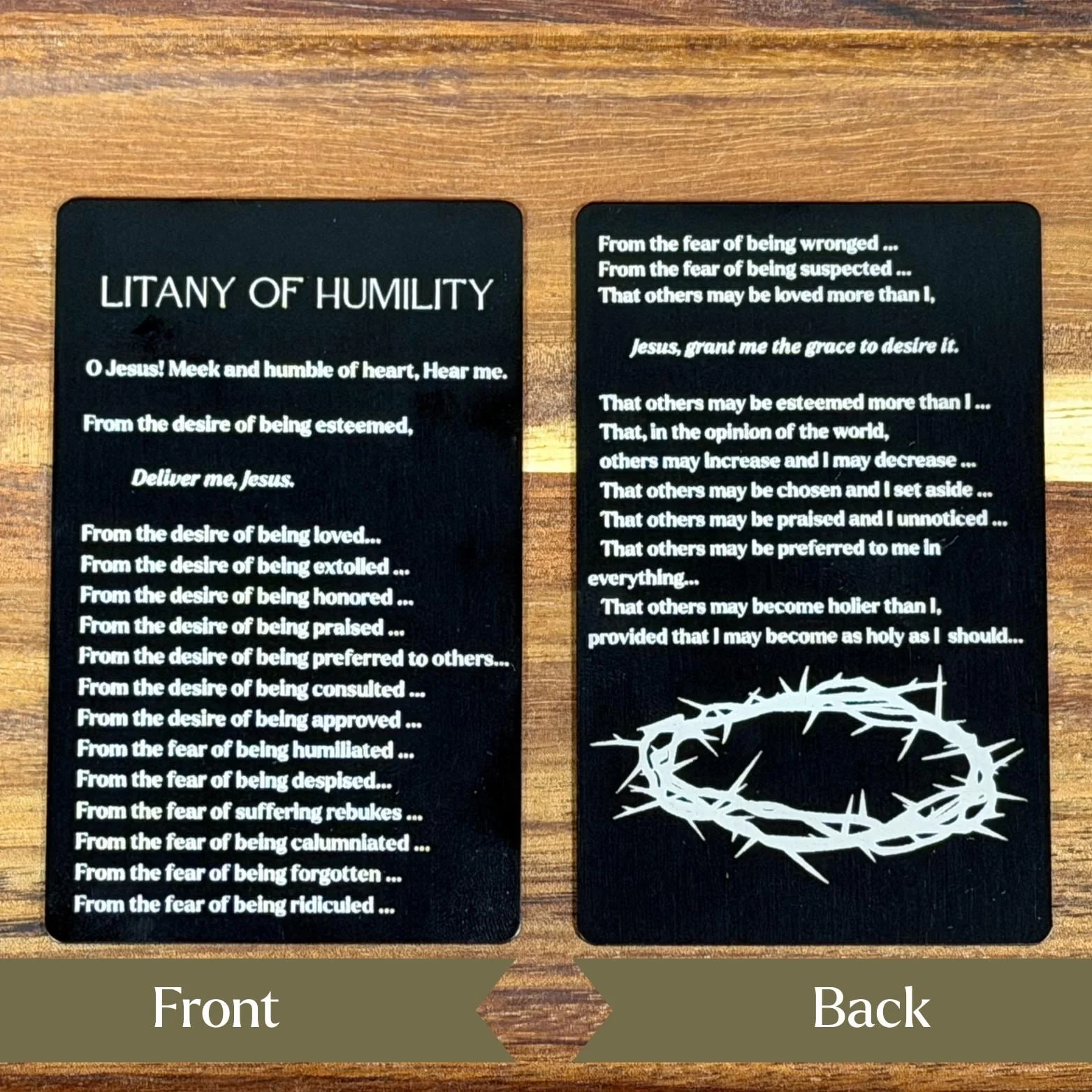 Litany of humility Premium Metal Prayer Card - Image 8