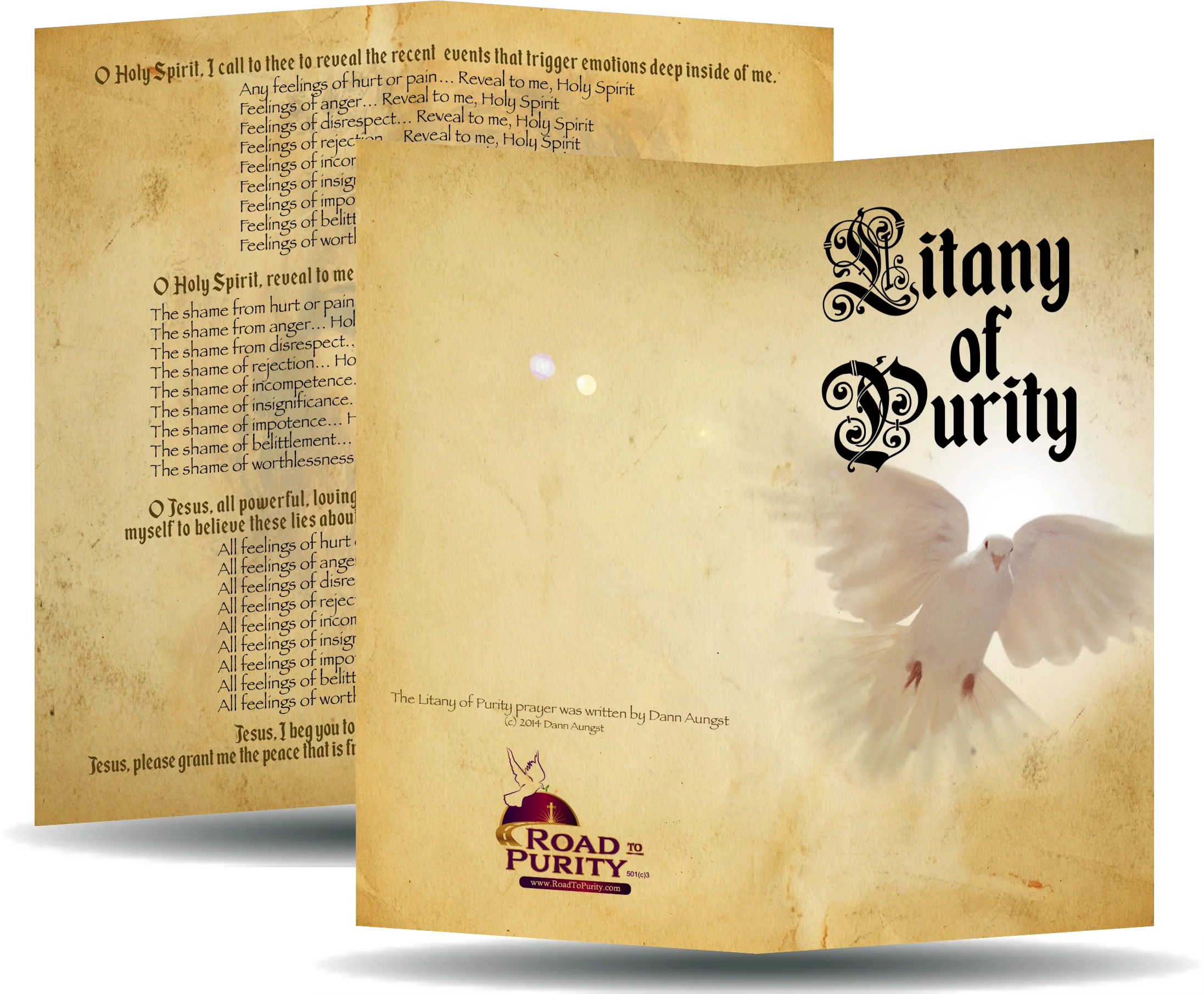 Litany of Purity - Prayer Card / 3" x 6" folded (w/Imprimatur) (c)
