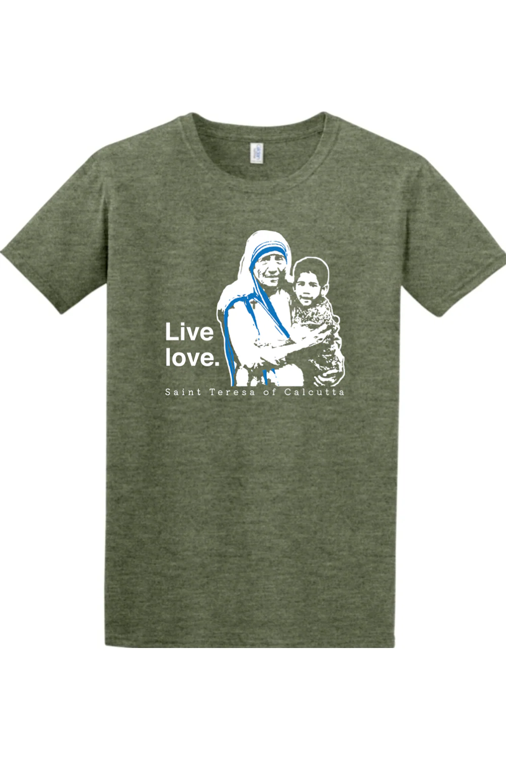 Live Love - St. Teresa of Calcutta Adult T-shirt - Image 3