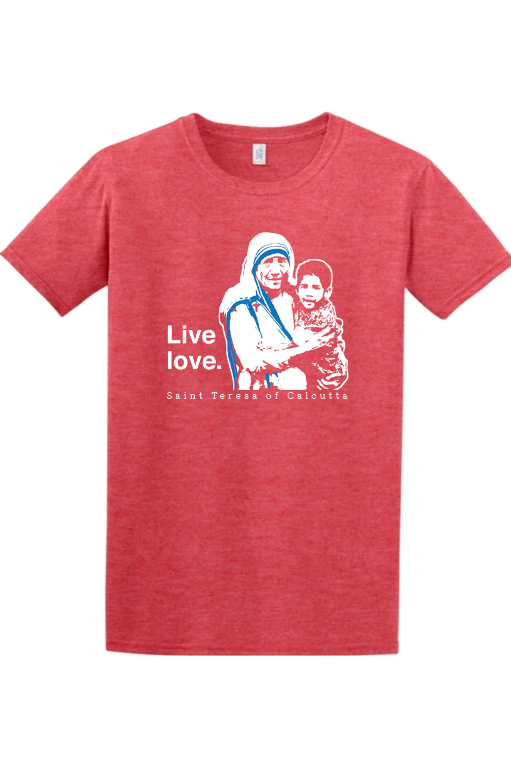 Live Love - St. Teresa of Calcutta Adult T-shirt - Image 5