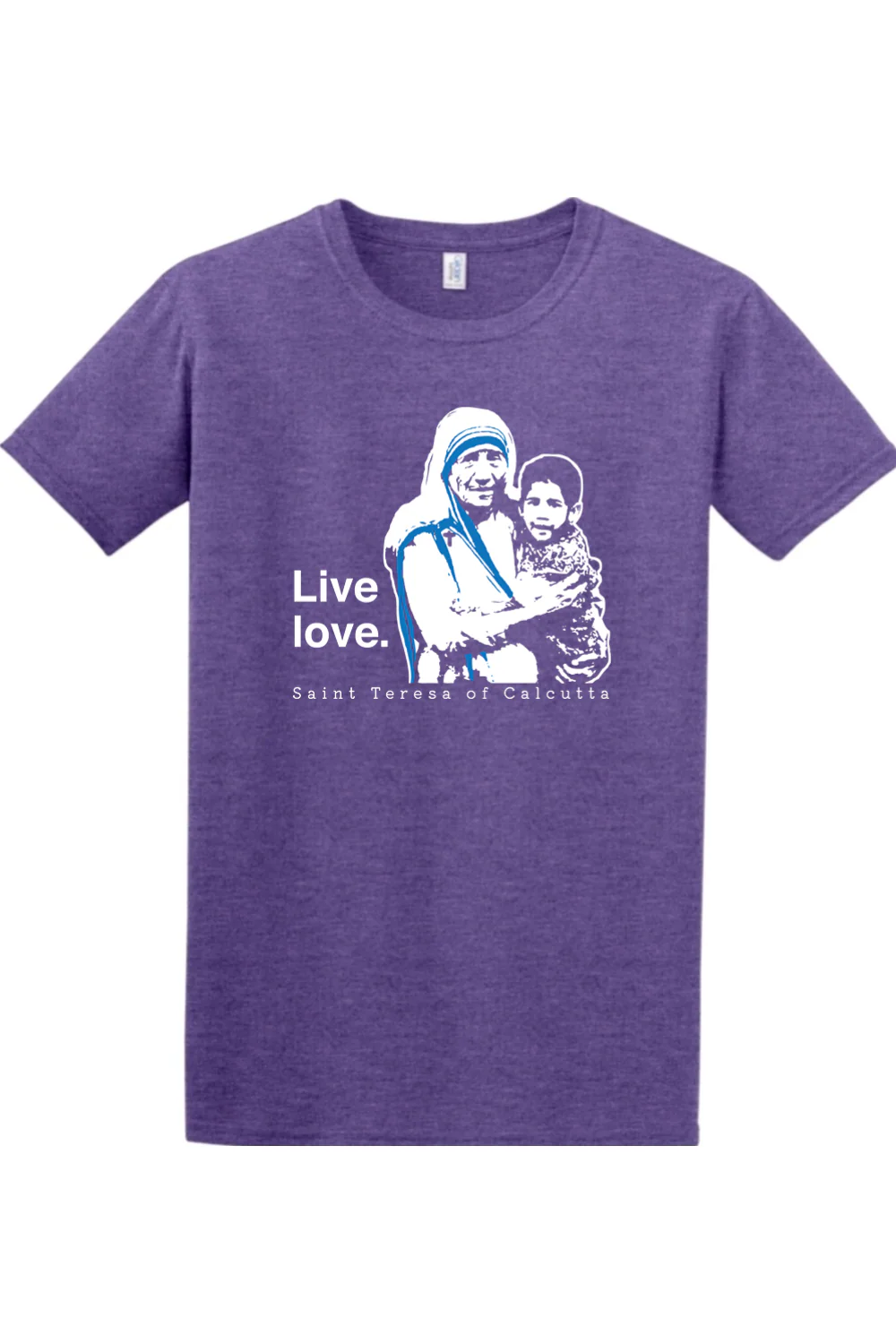 Live Love - St. Teresa of Calcutta Adult T-shirt - Image 6
