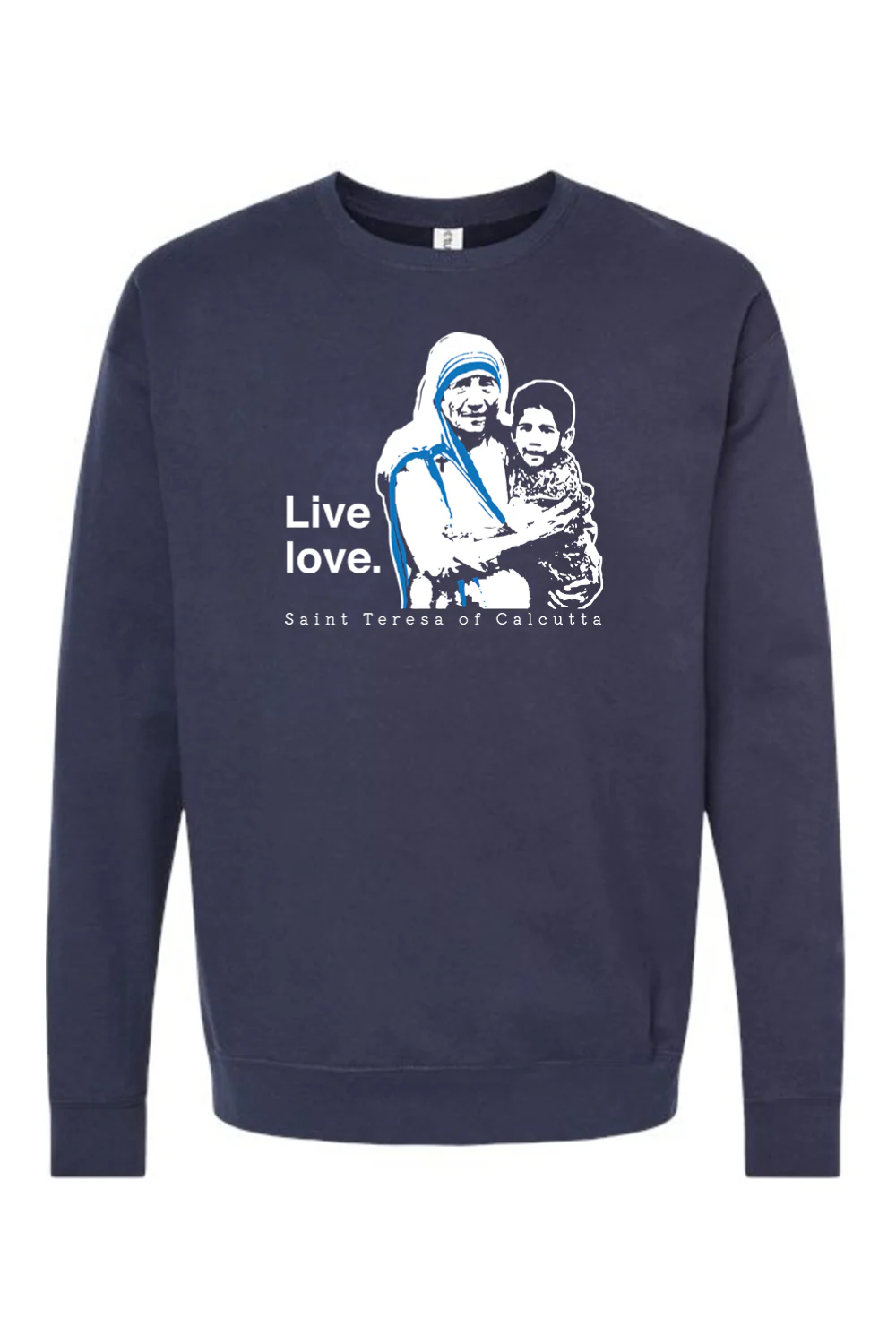 Live Love - St. Teresa of Calcutta Crewneck Sweatshirt - Image 4