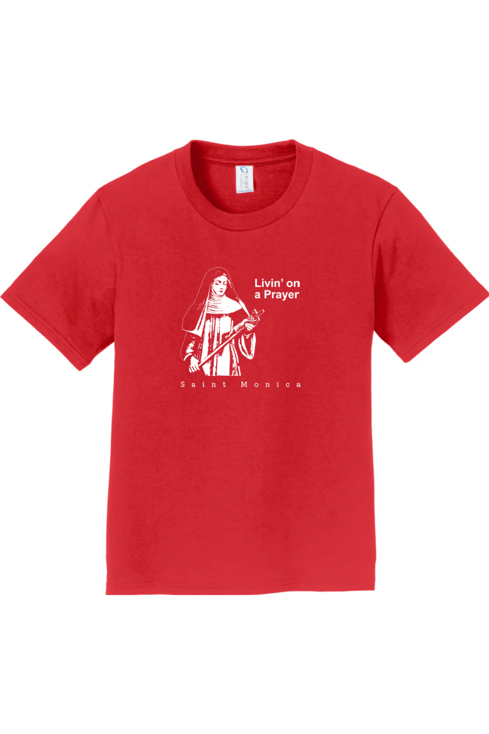 Livin' on a Prayer - St. Monica - Youth T-Shirt - Image 2