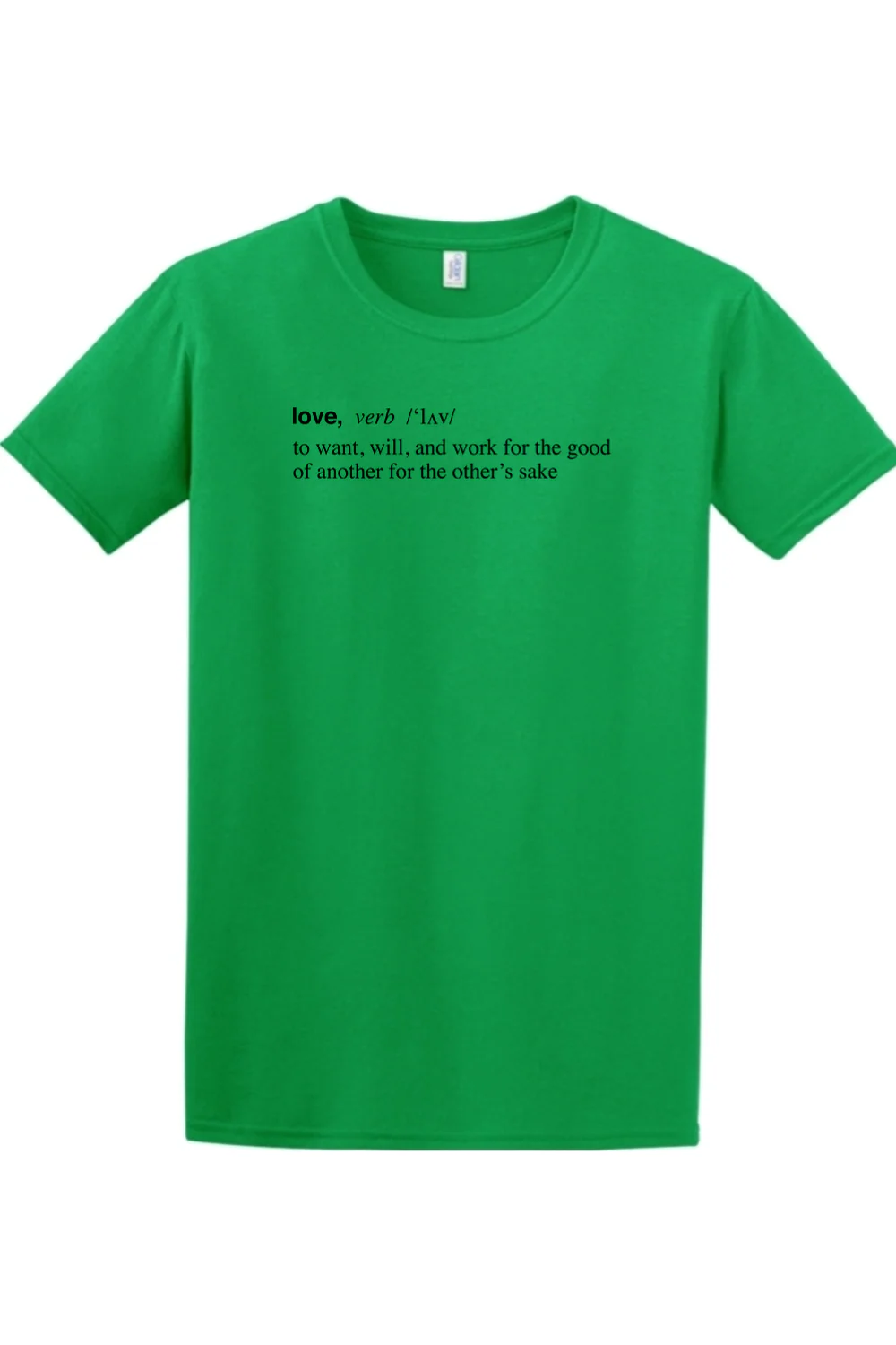 Love is a Verb Adult T-shirt - Image 3