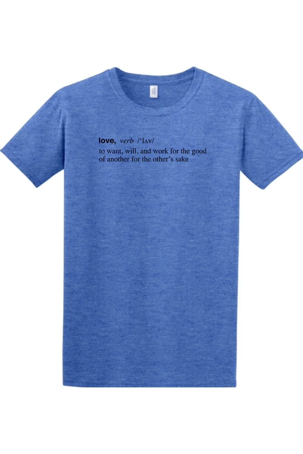 Love is a Verb Adult T-shirt - Image 4