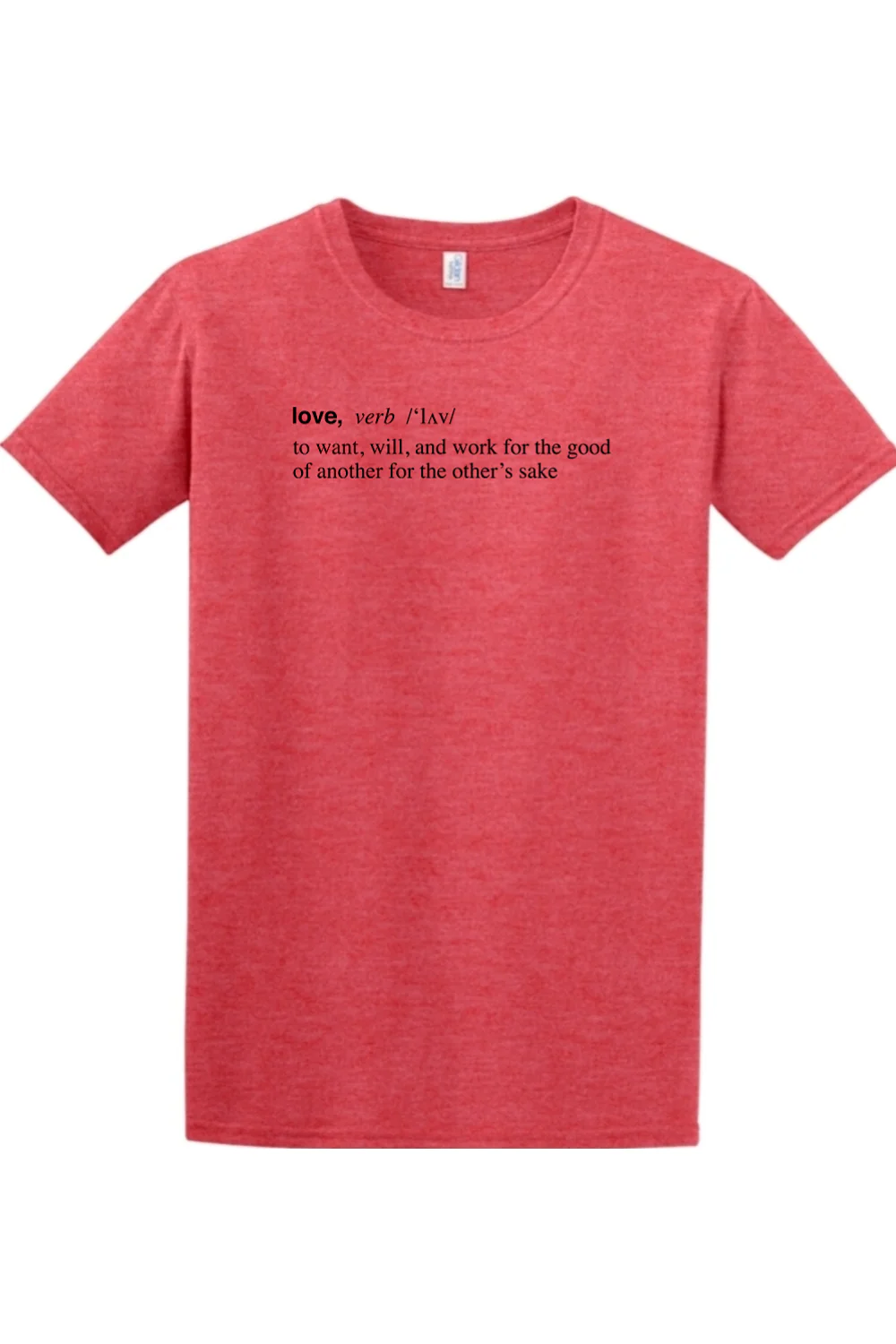 Love is a Verb Adult T-shirt - Image 5