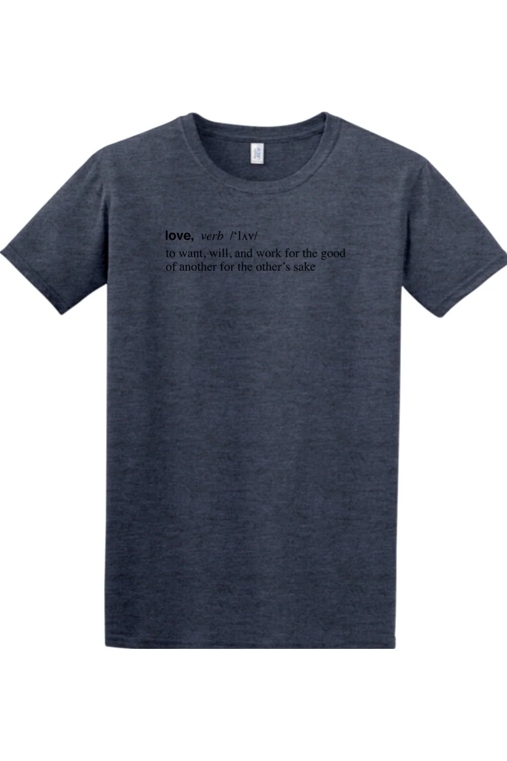 Love is a Verb Adult T-shirt - Image 7