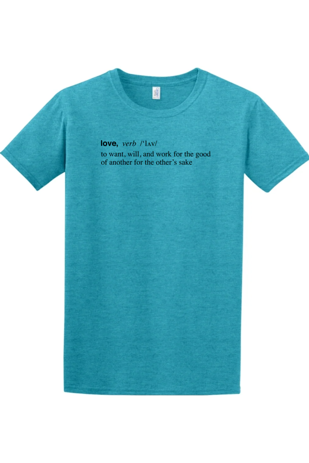 Love is a Verb Adult T-shirt - Image 8