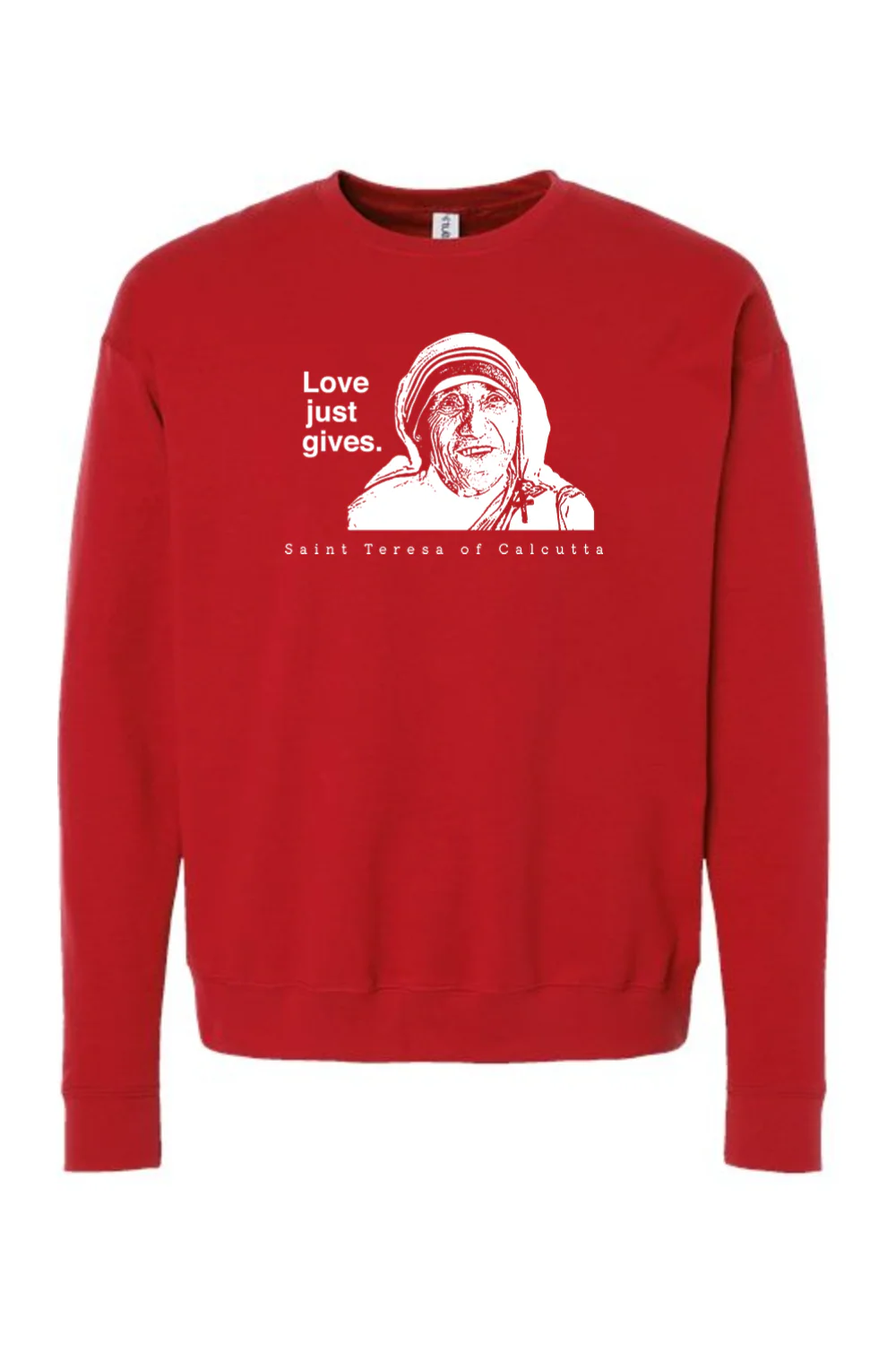Love Just Gives - St. Teresa of Calcutta Crewneck Sweatshirt - Image 8