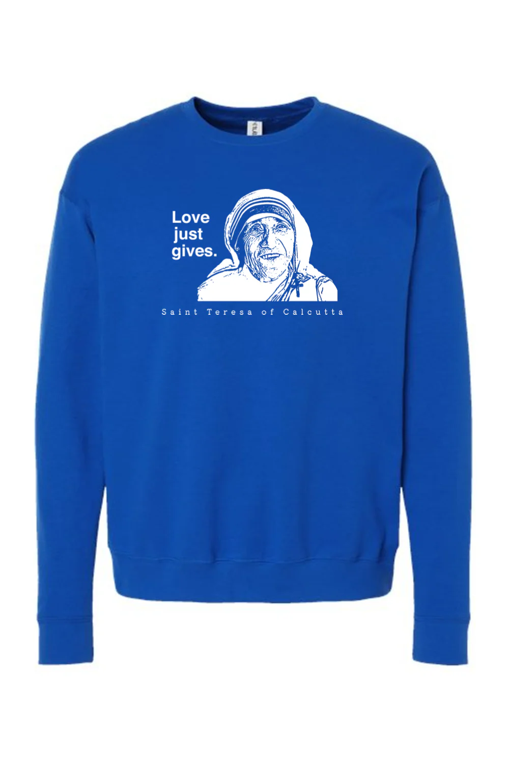 Love Just Gives - St. Teresa of Calcutta Crewneck Sweatshirt - Image 9