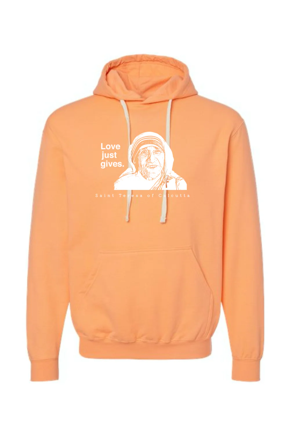 Love Just Gives - St. Teresa of Calcutta Hoodie Sweatshirt - Image 2