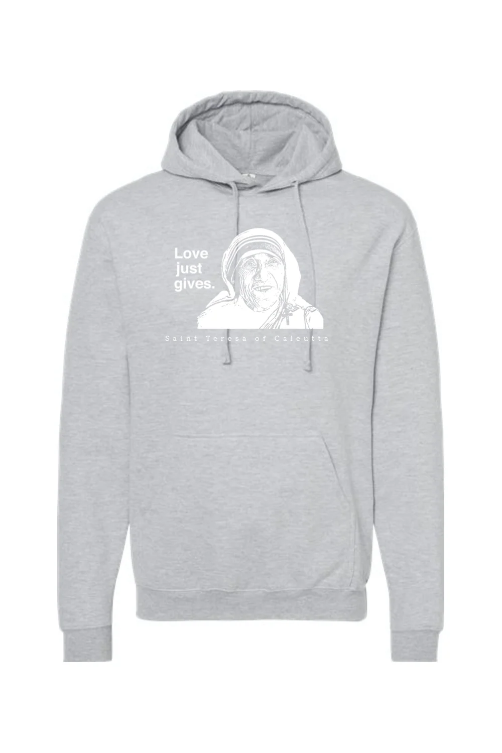 Love Just Gives - St. Teresa of Calcutta Hoodie Sweatshirt - Image 7