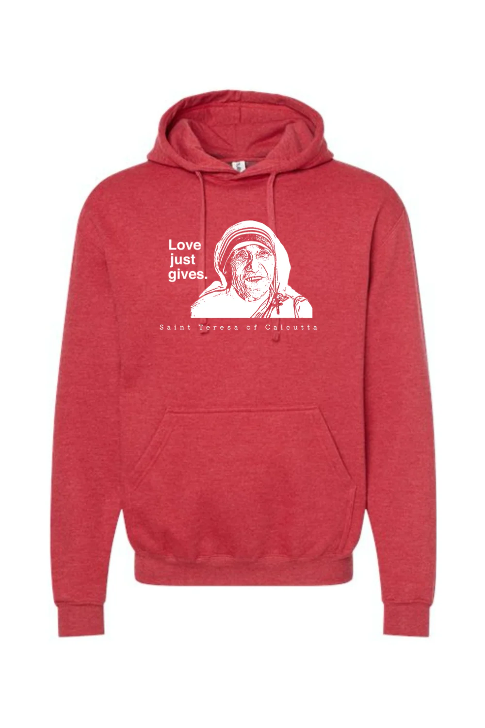Love Just Gives - St. Teresa of Calcutta Hoodie Sweatshirt - Image 8