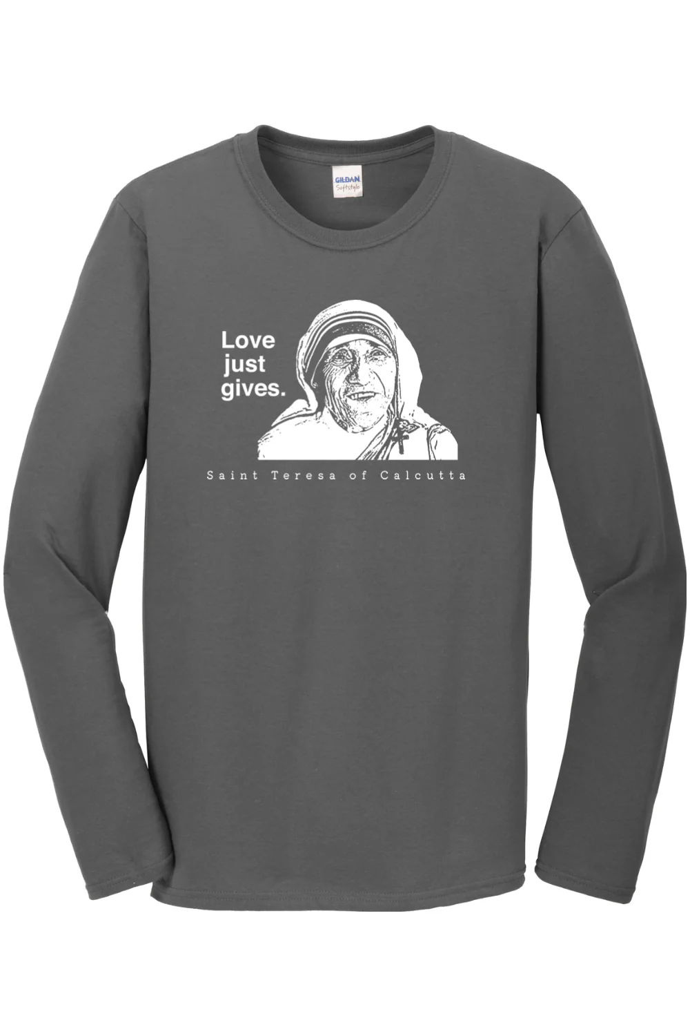 Love Just Gives - St. Teresa of Calcutta Long Sleeve - Image 4