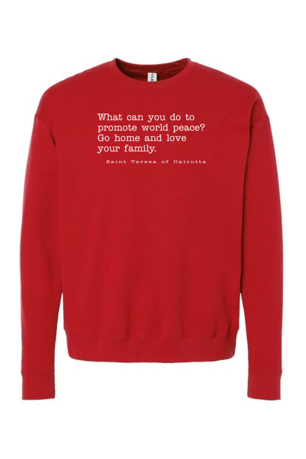 Love Your Family - St. Teresa of Calcutta Crewneck Sweatshirt - Image 8
