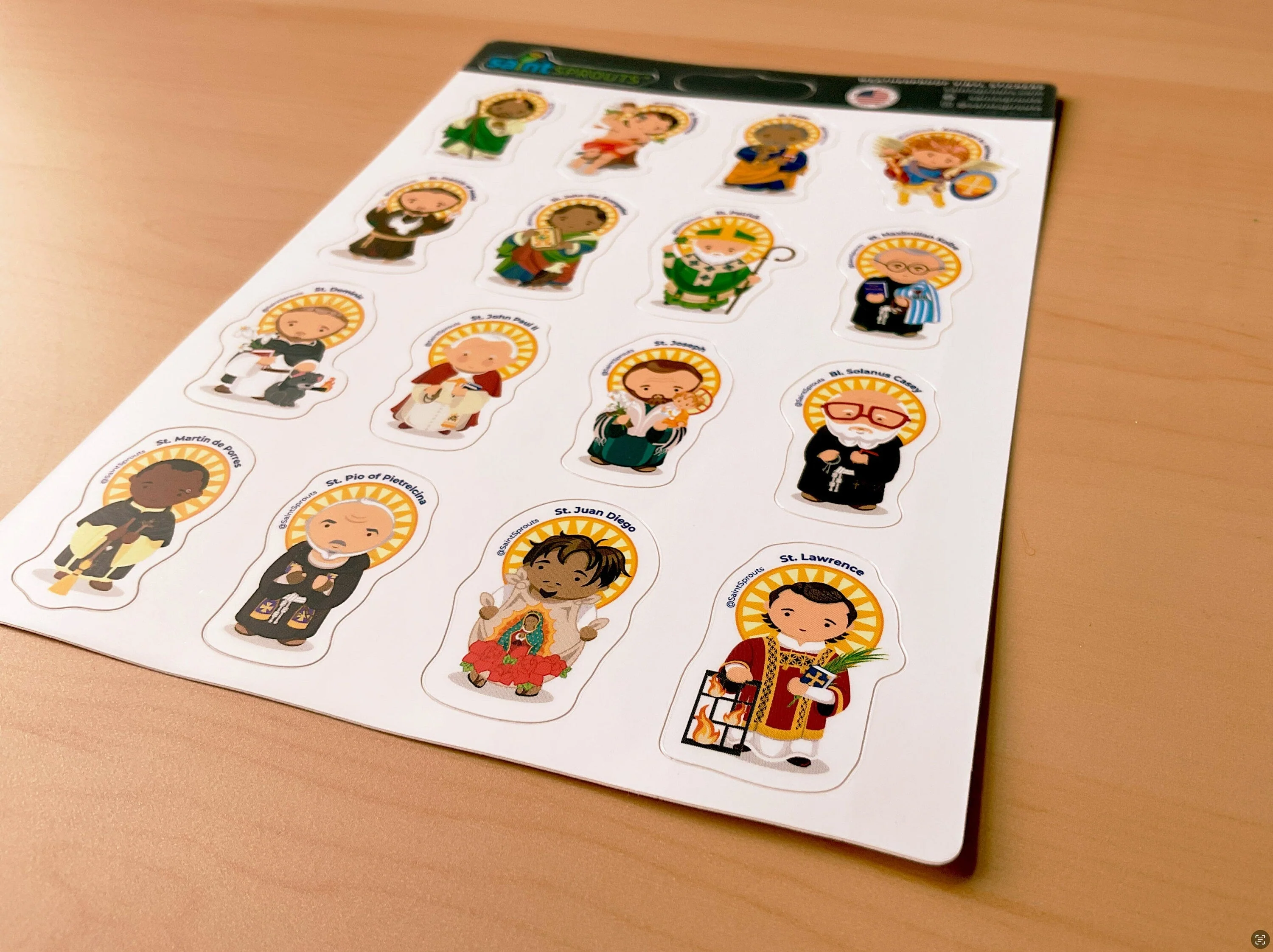 Male Saint Sticker Sheet / Boys Saints - Image 2