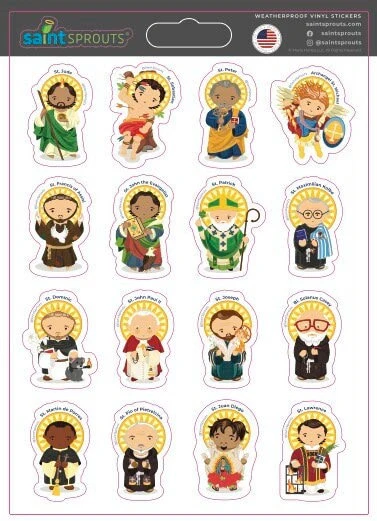 Male Saint Sticker Sheet / Boys Saints - Image 3