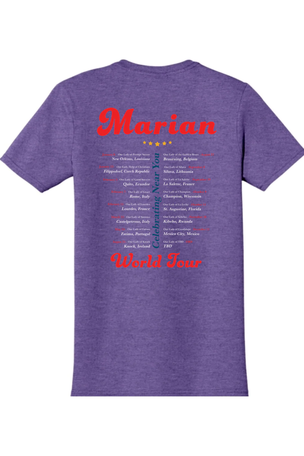 Marian World Tour Adult T-shirt - Image 5