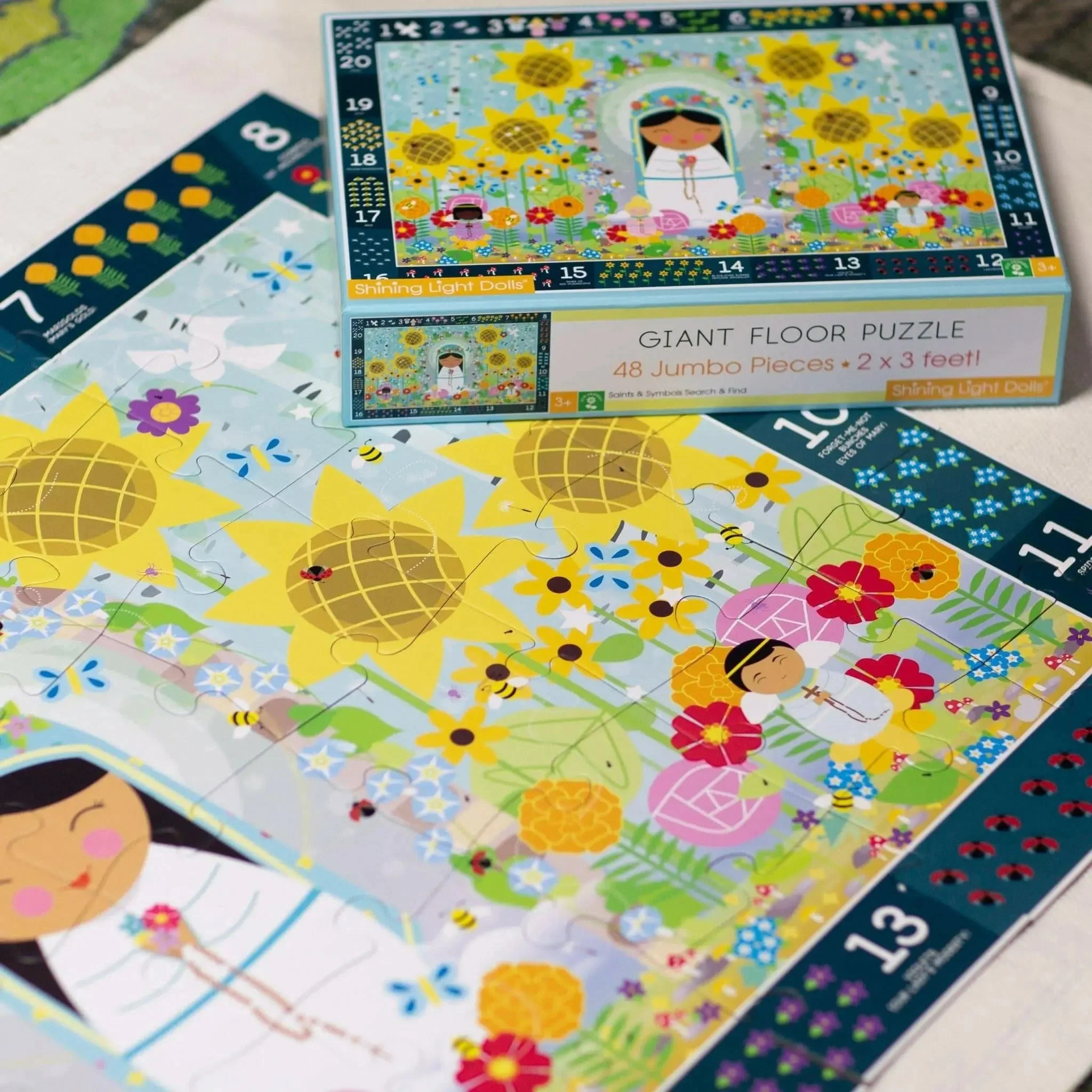 Mary Garden Counting Search & Find Giant Floor Puzzle 24" x 36" - Image 2