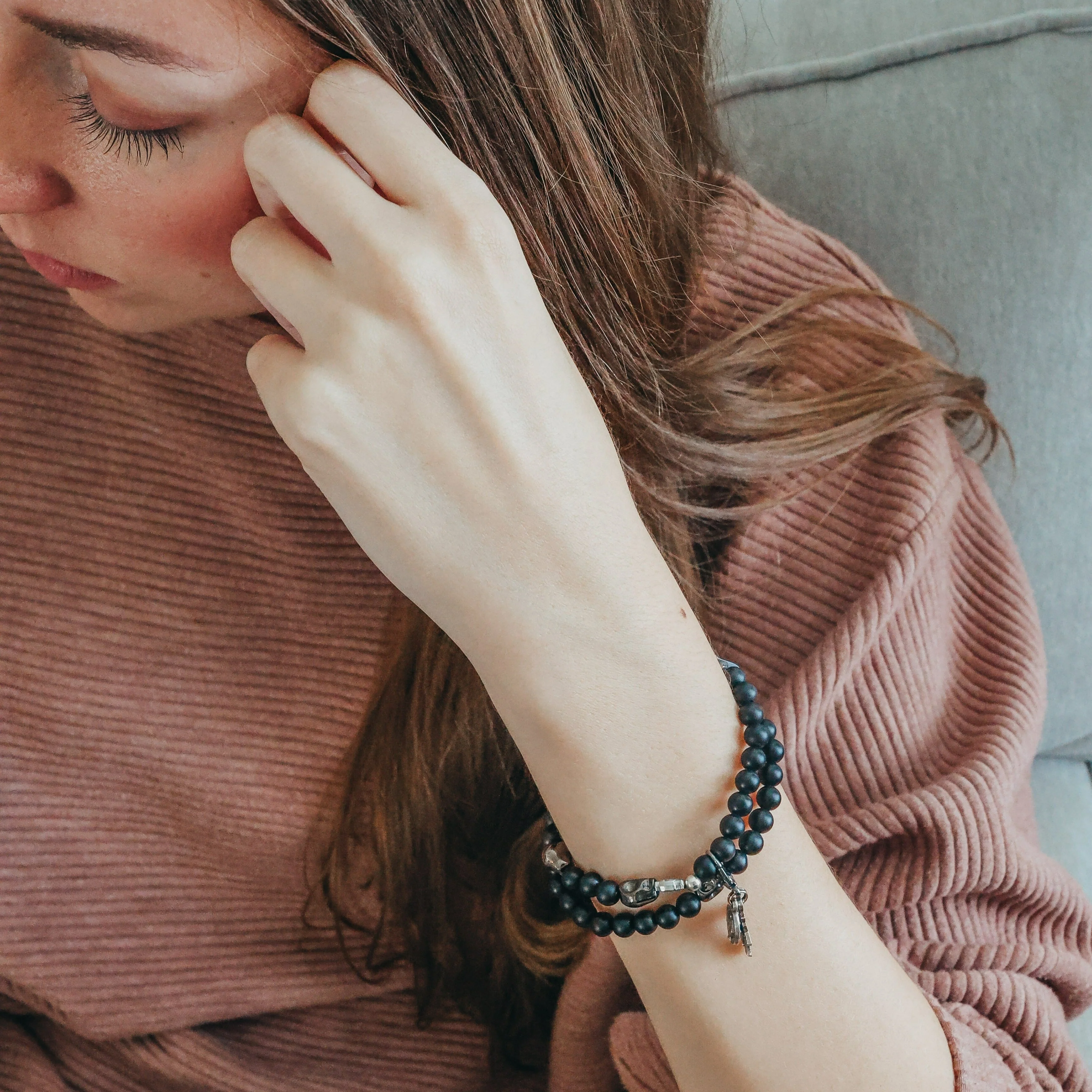 Memento Mori | Stretch and Wrap Rosary Bracelet - Image 8