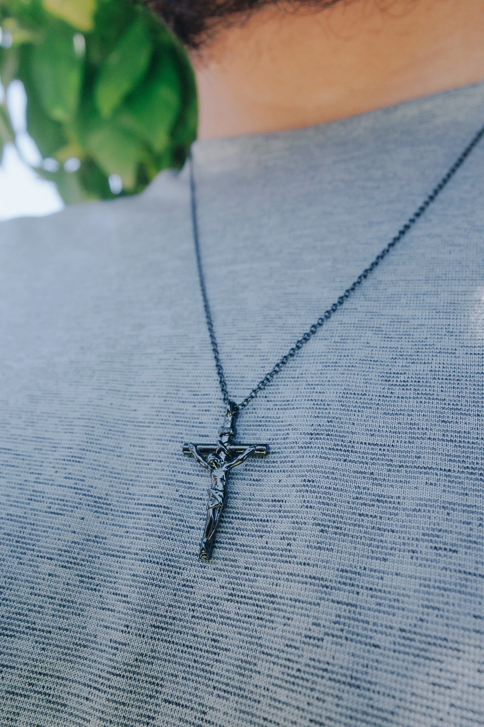 Mens Black Crucifix - Image 2
