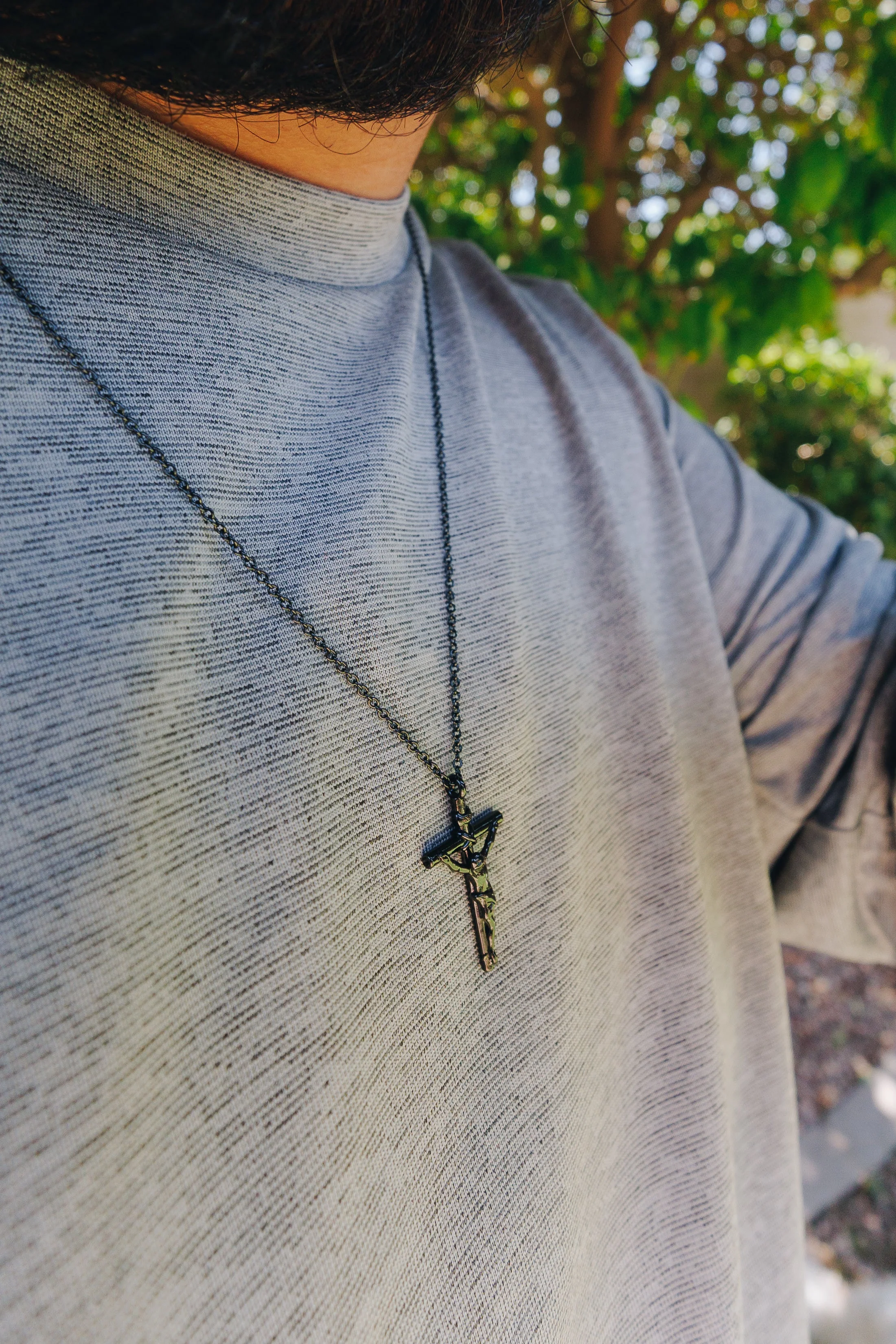 Mens Black Crucifix - Image 4
