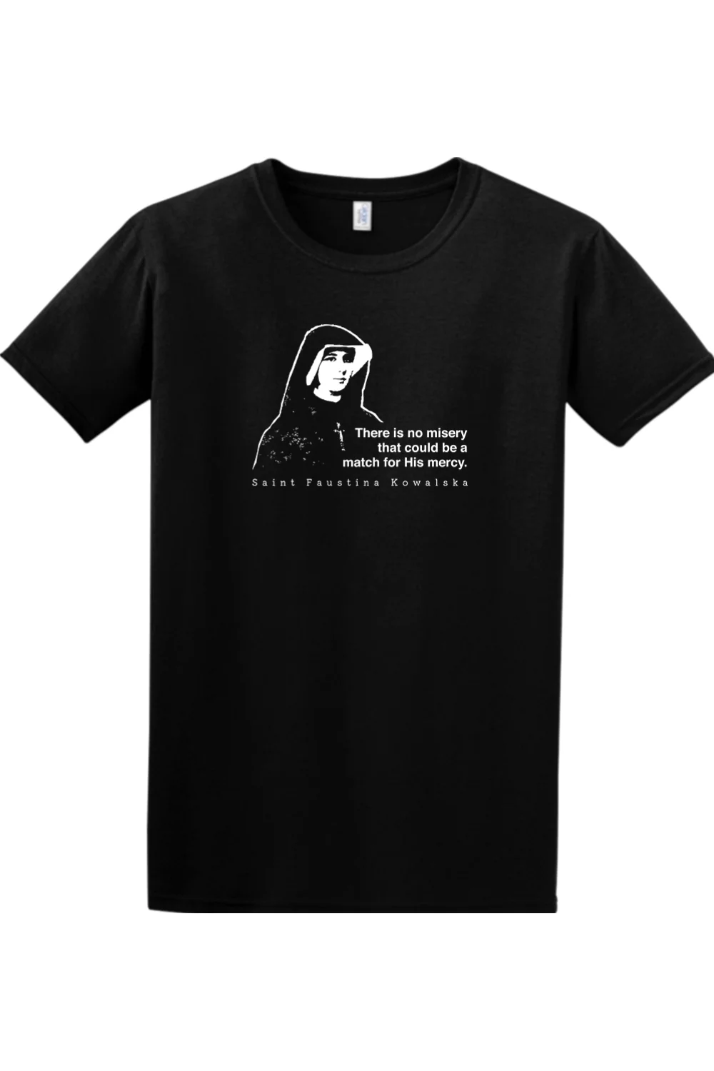 Mercy Message - St. Faustina Kowalska Adult T-shirt - Image 3