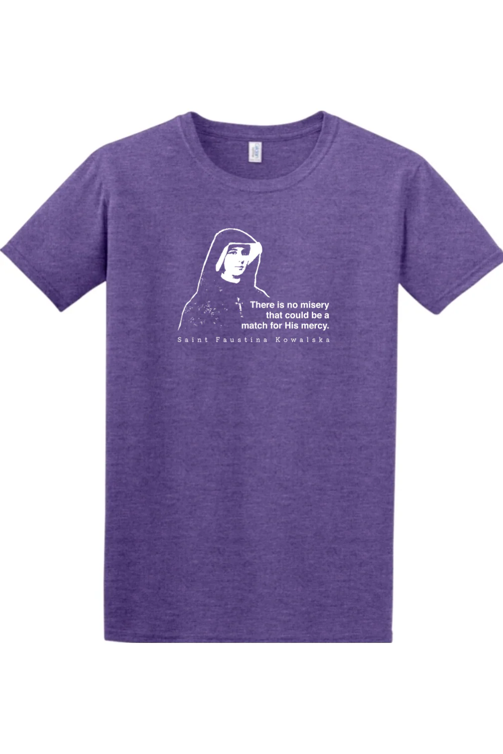 Mercy Message - St. Faustina Kowalska Adult T-shirt - Image 6