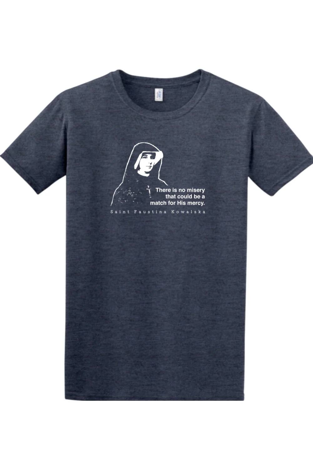 Mercy Message - St. Faustina Kowalska Adult T-shirt - Image 7