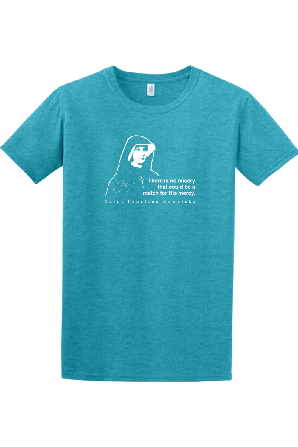 Mercy Message - St. Faustina Kowalska Adult T-shirt - Image 8
