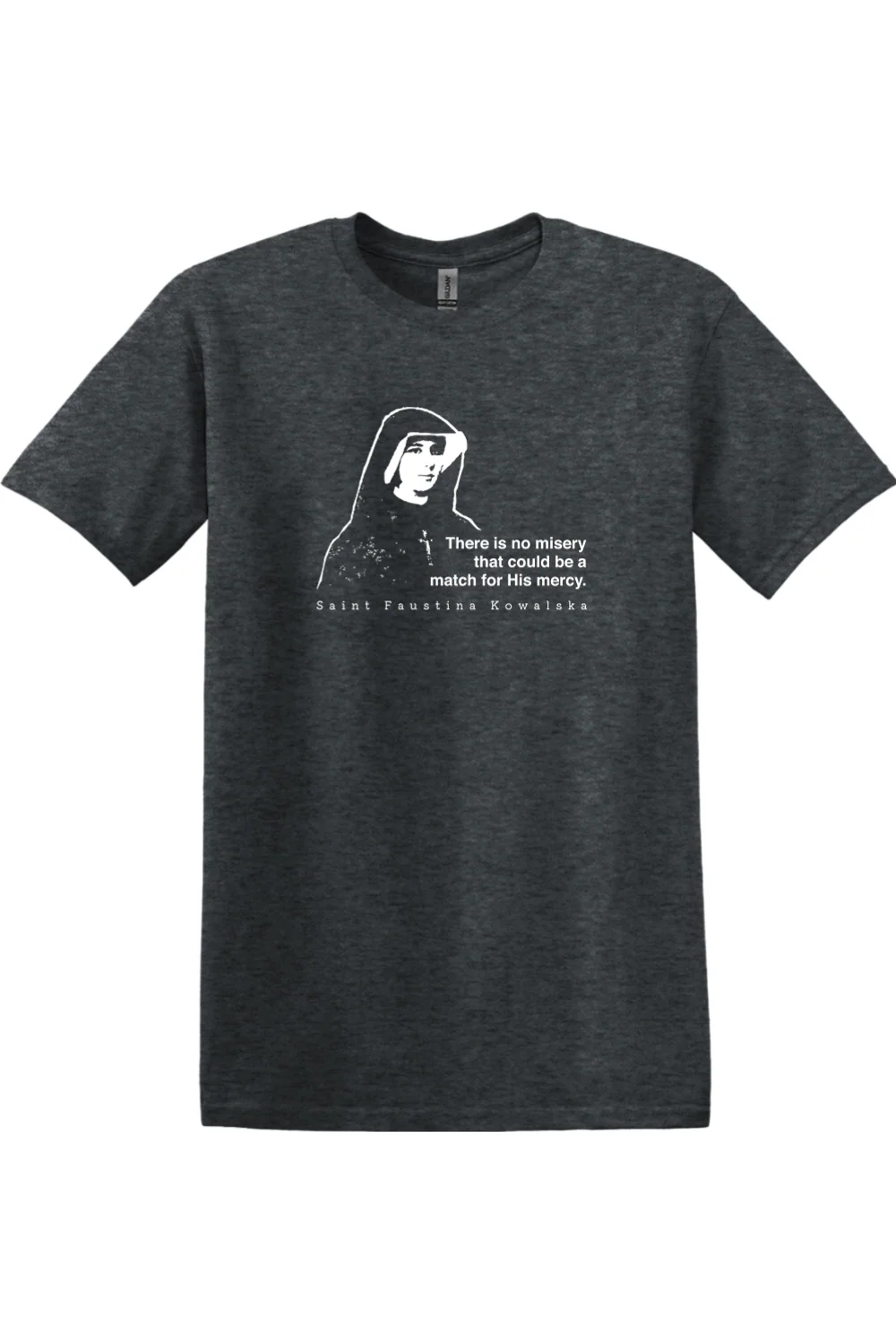 Mercy Message - St. Faustina Kowalska Adult T-shirt - Image 9