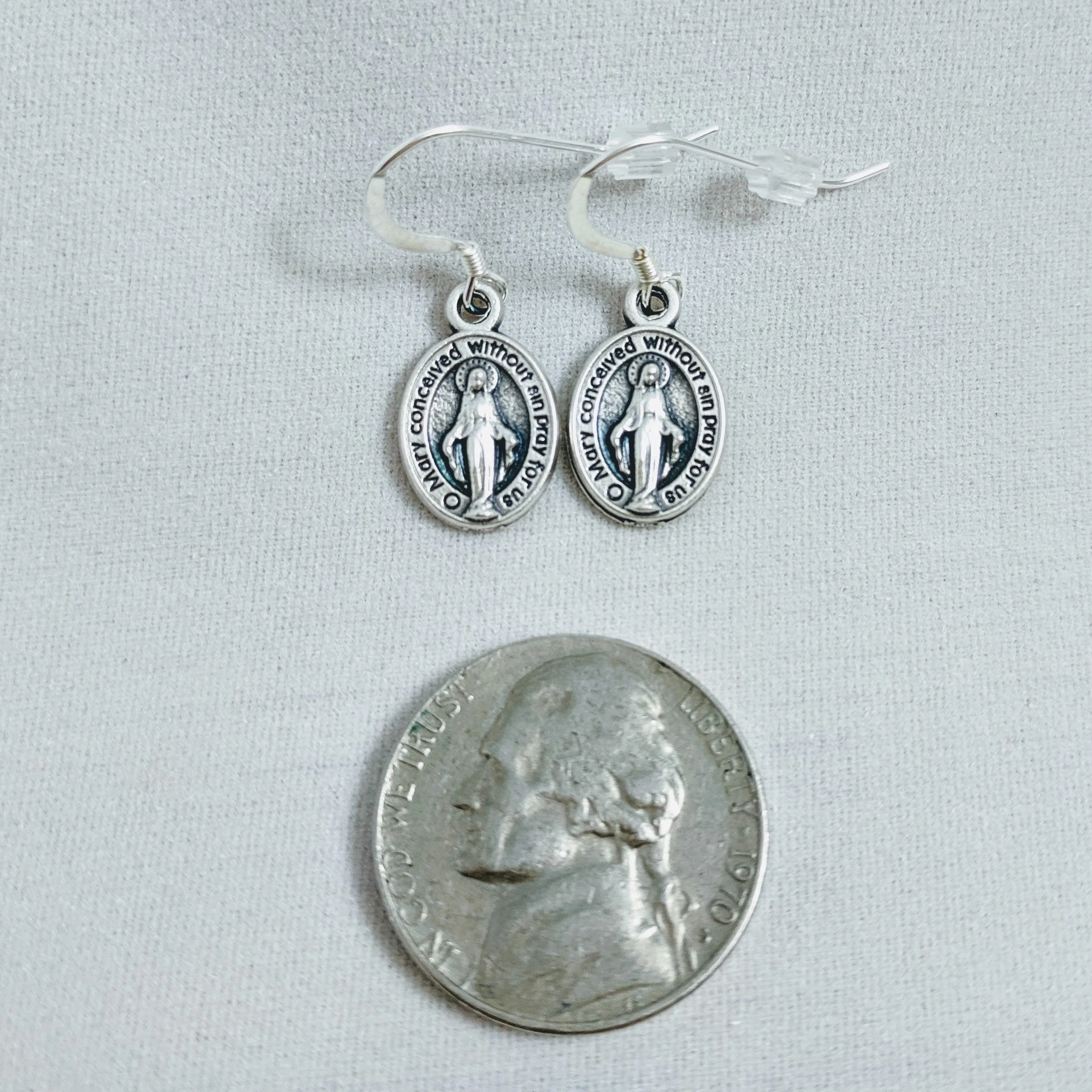 Miraculous Medal Earrings - Image 2
