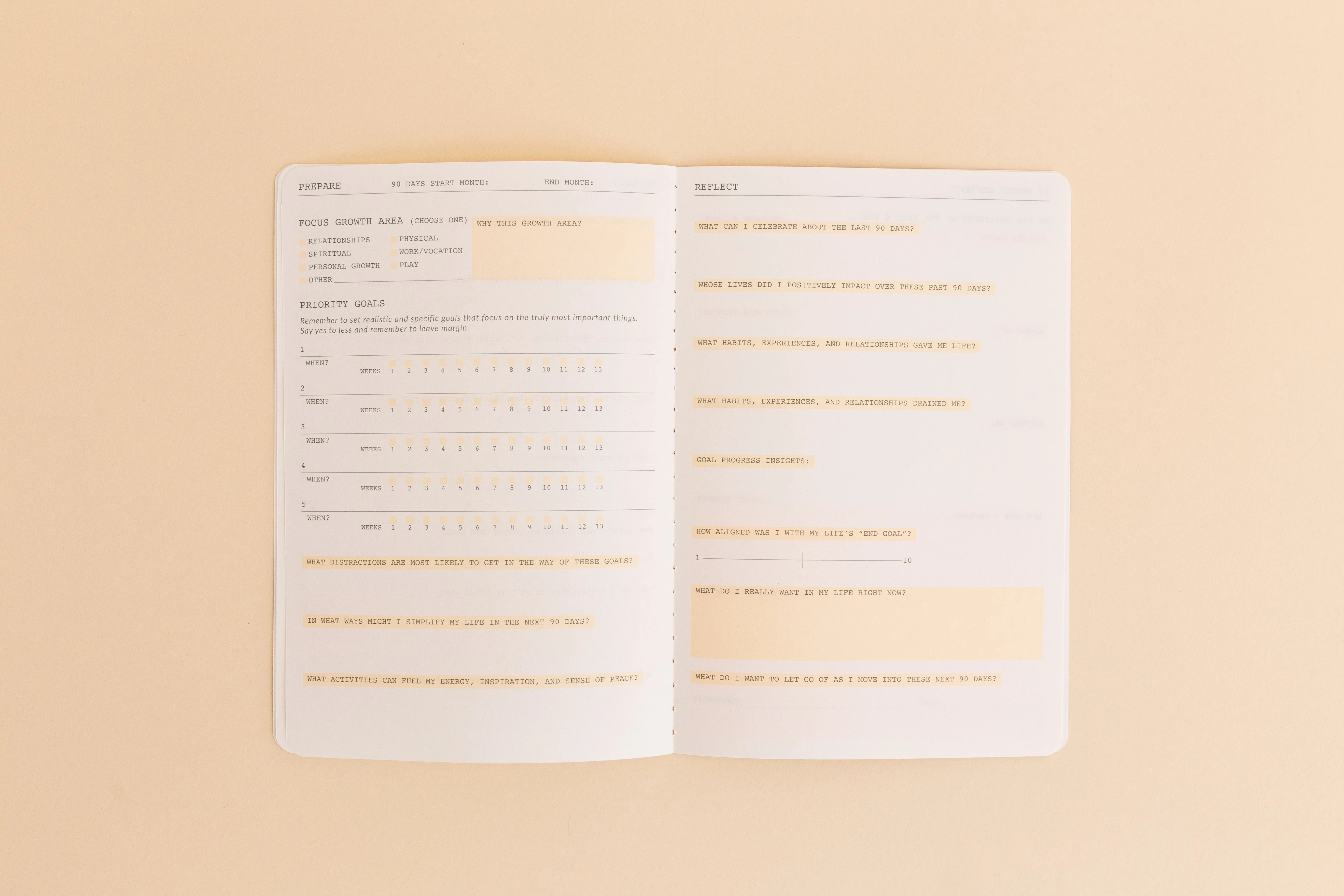 Monk Manual Extension Pack - 12 Month Goals + Calendar - Image 4