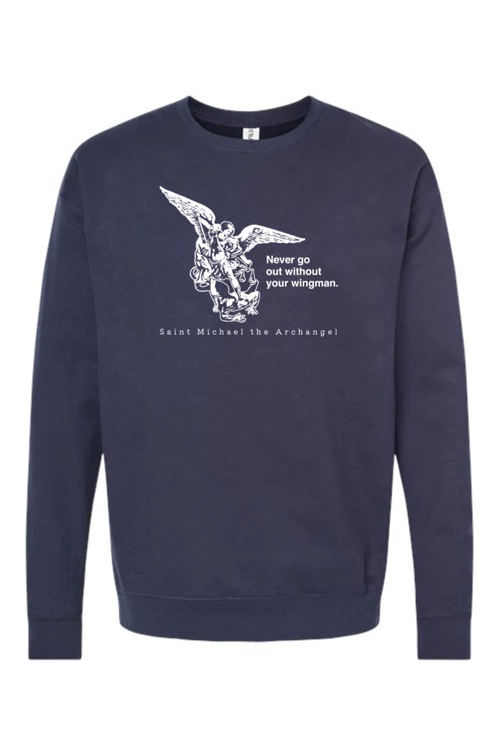 Never Go Without Your Wingman - St. Michael the Archangel Crewneck Sweatshirt - Image 7