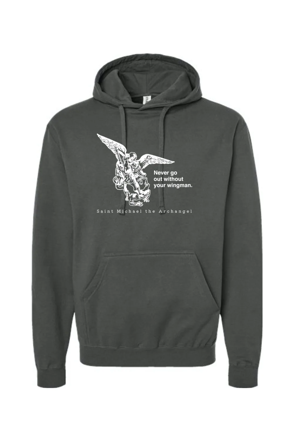 Never Go Without Your Wingman - St. Michael the Archangel Hoodie Sweatshirt - Image 3