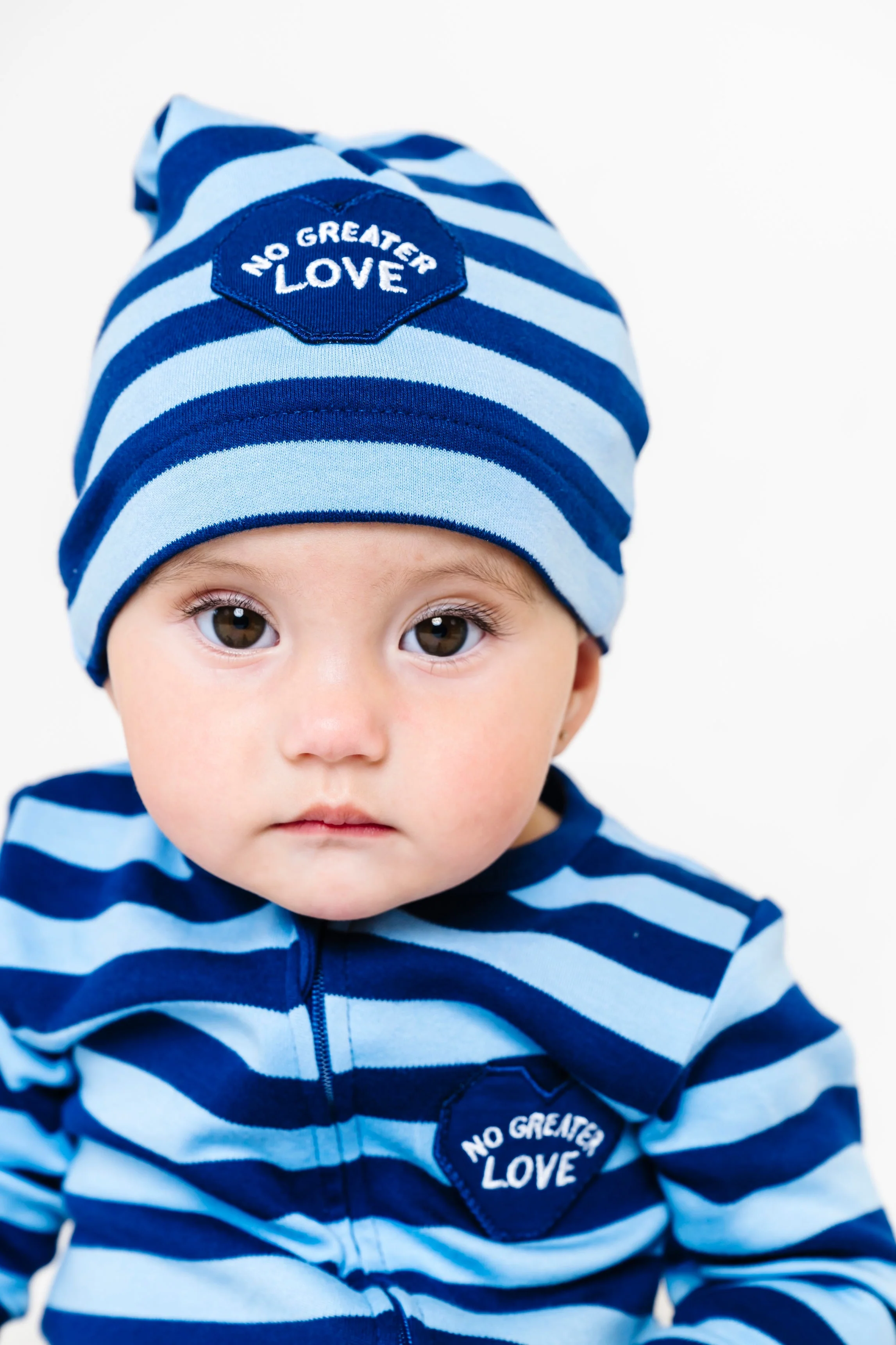 No Greater Love Blue Knotted Hat Cotton - Image 2