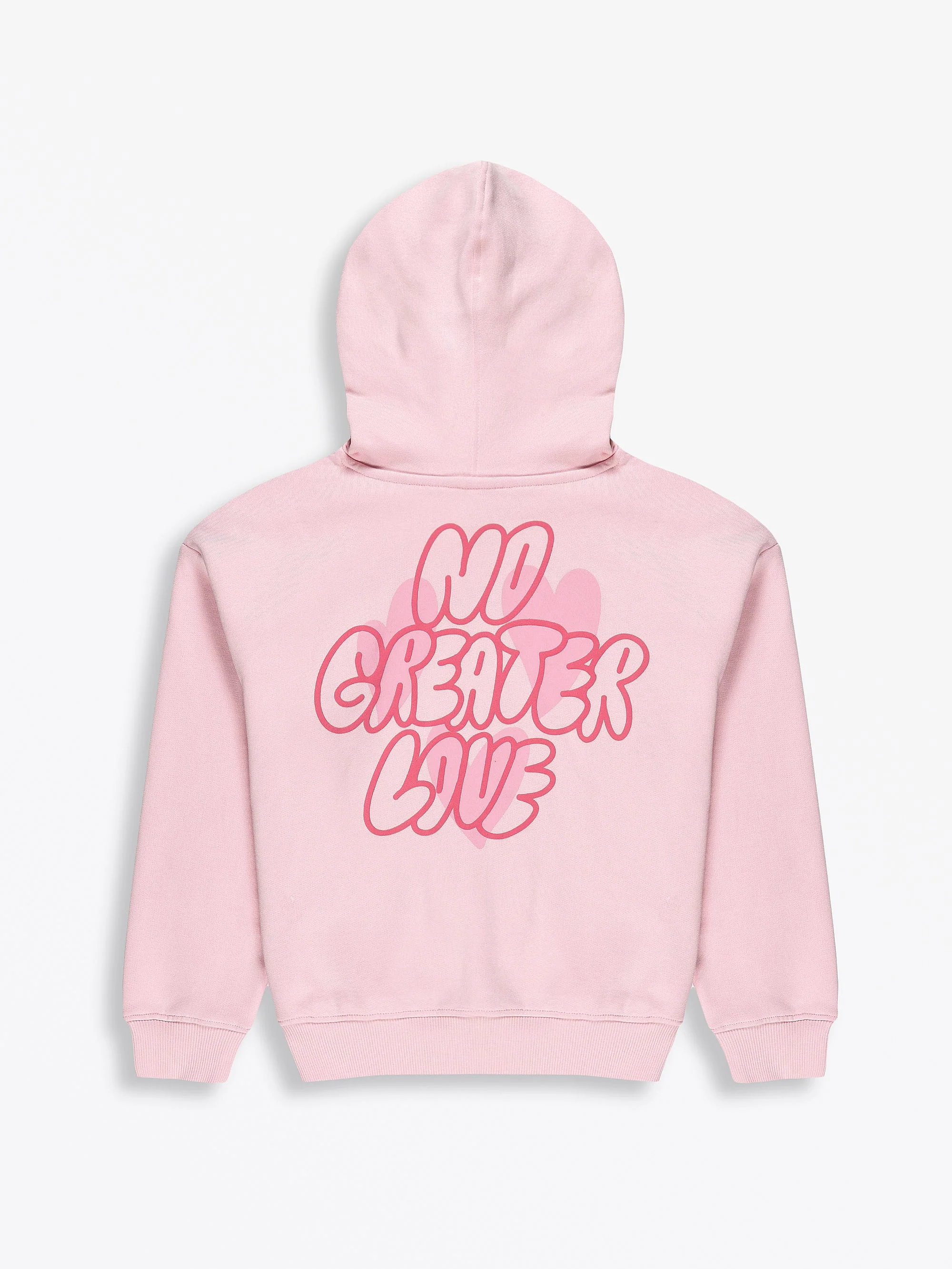 No Greater Love Pink Cotton Fleece Hoodie - Image 4