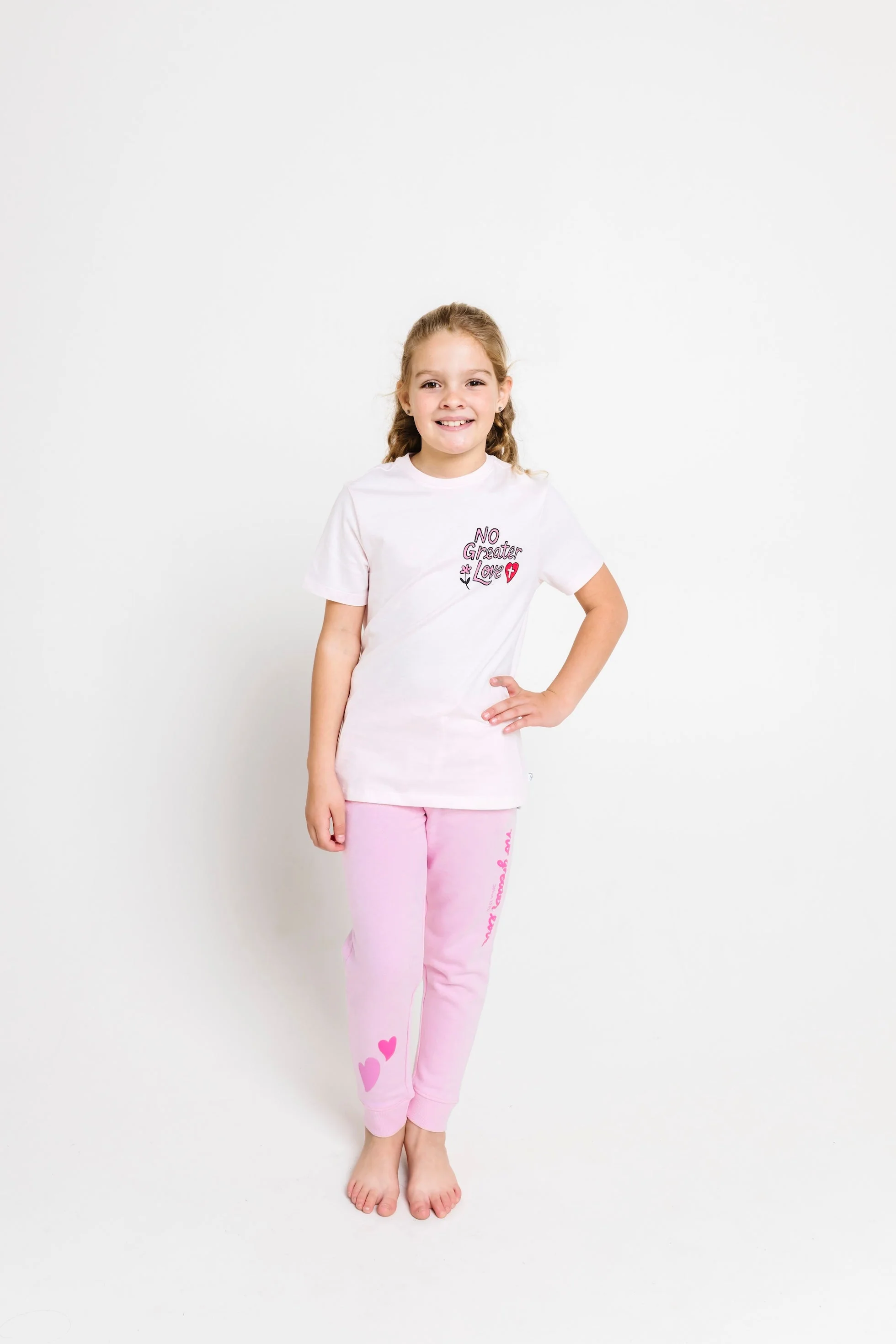 No Greater Love Pink Short Sleeve T-Shirt Cotton - Image 3