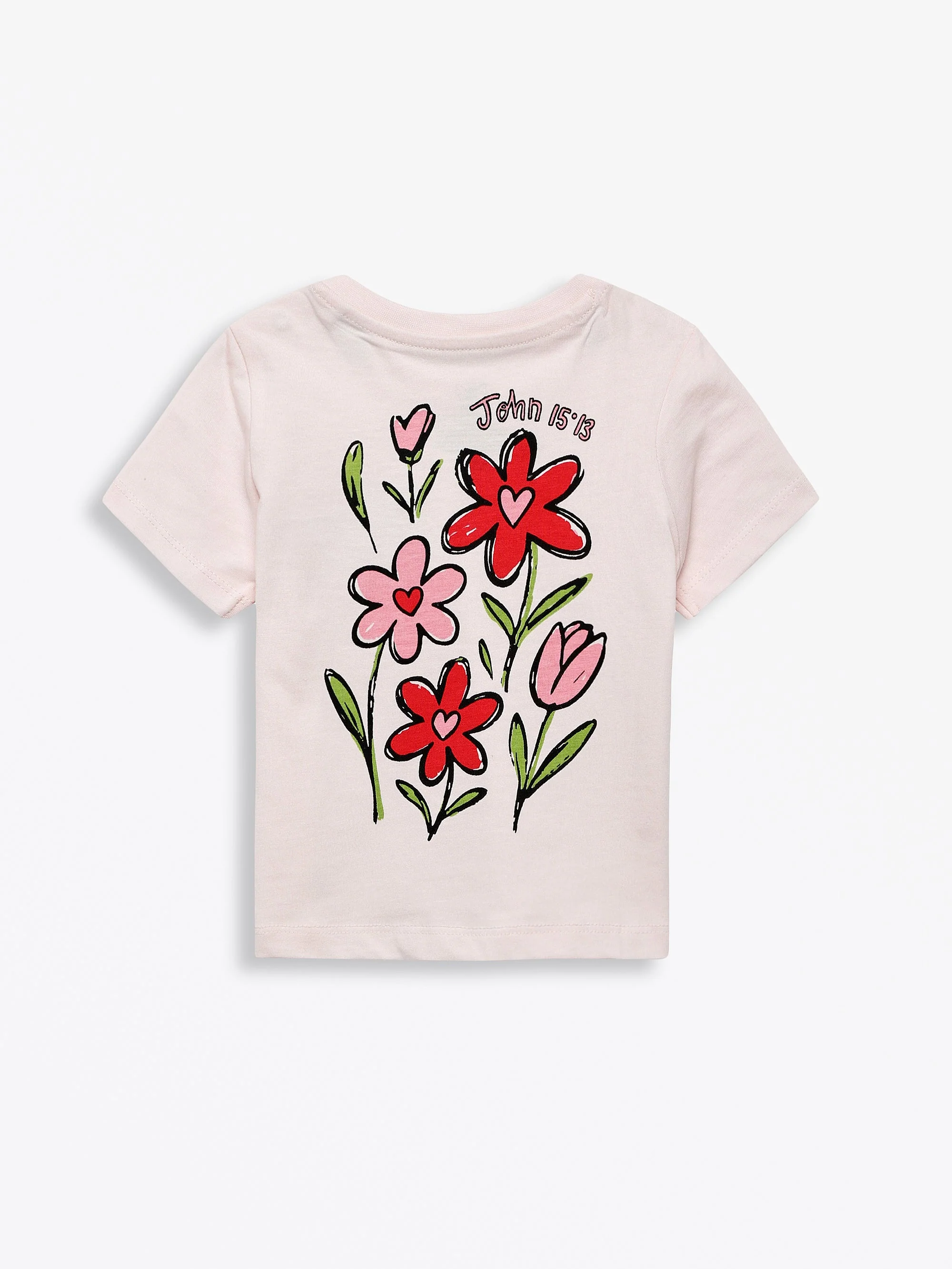 No Greater Love Pink Short Sleeve T-Shirt Cotton - Image 4