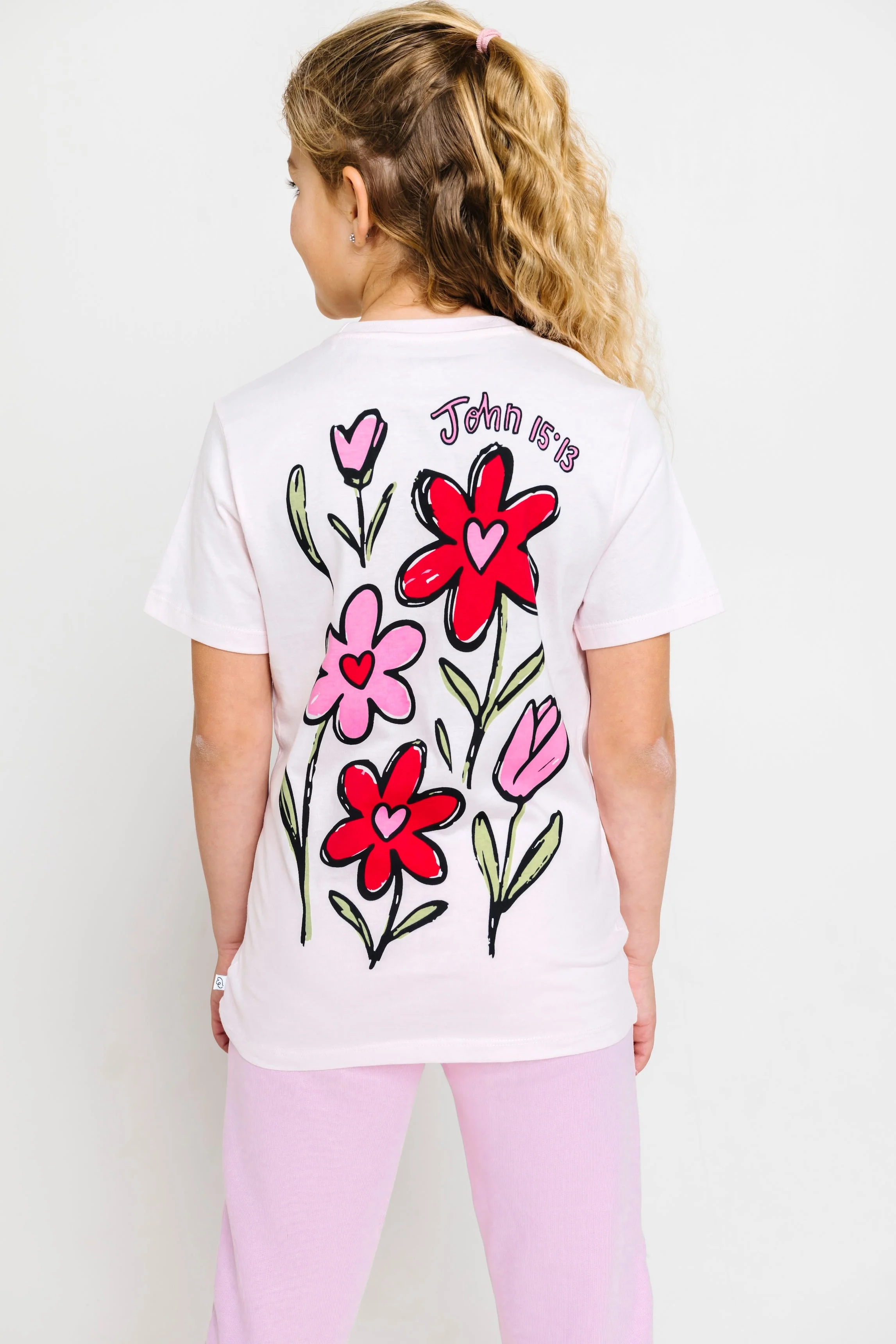 No Greater Love Pink Short Sleeve T-Shirt Cotton - Image 5