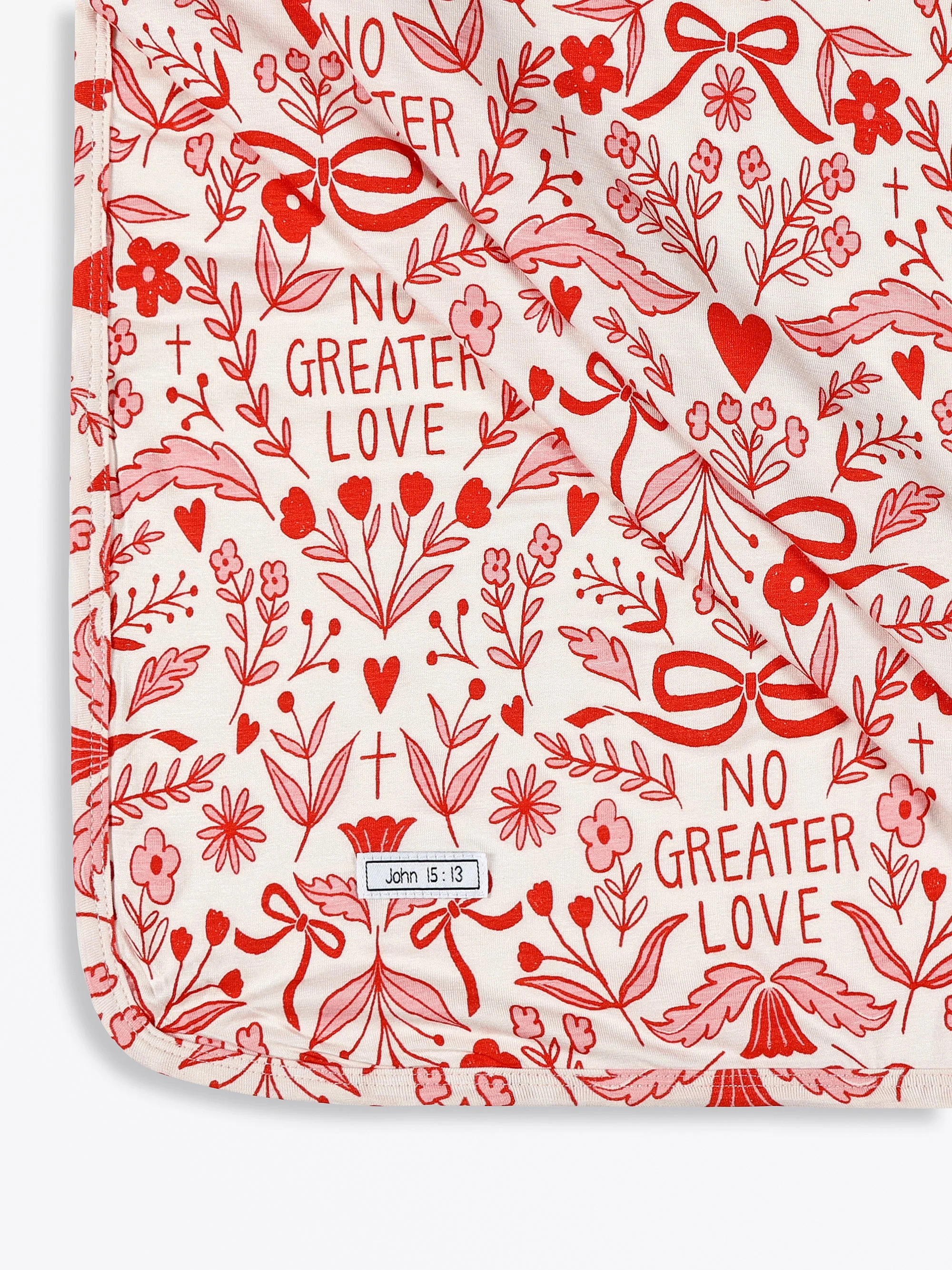 No Greater Love Pink Swaddle Bamboo - Image 2