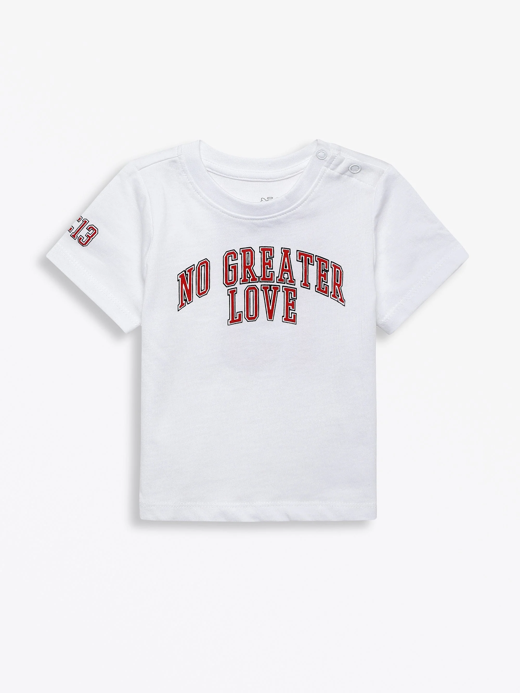 No Greater Love White Short Sleeve T-Shirt Cotton - Image 2
