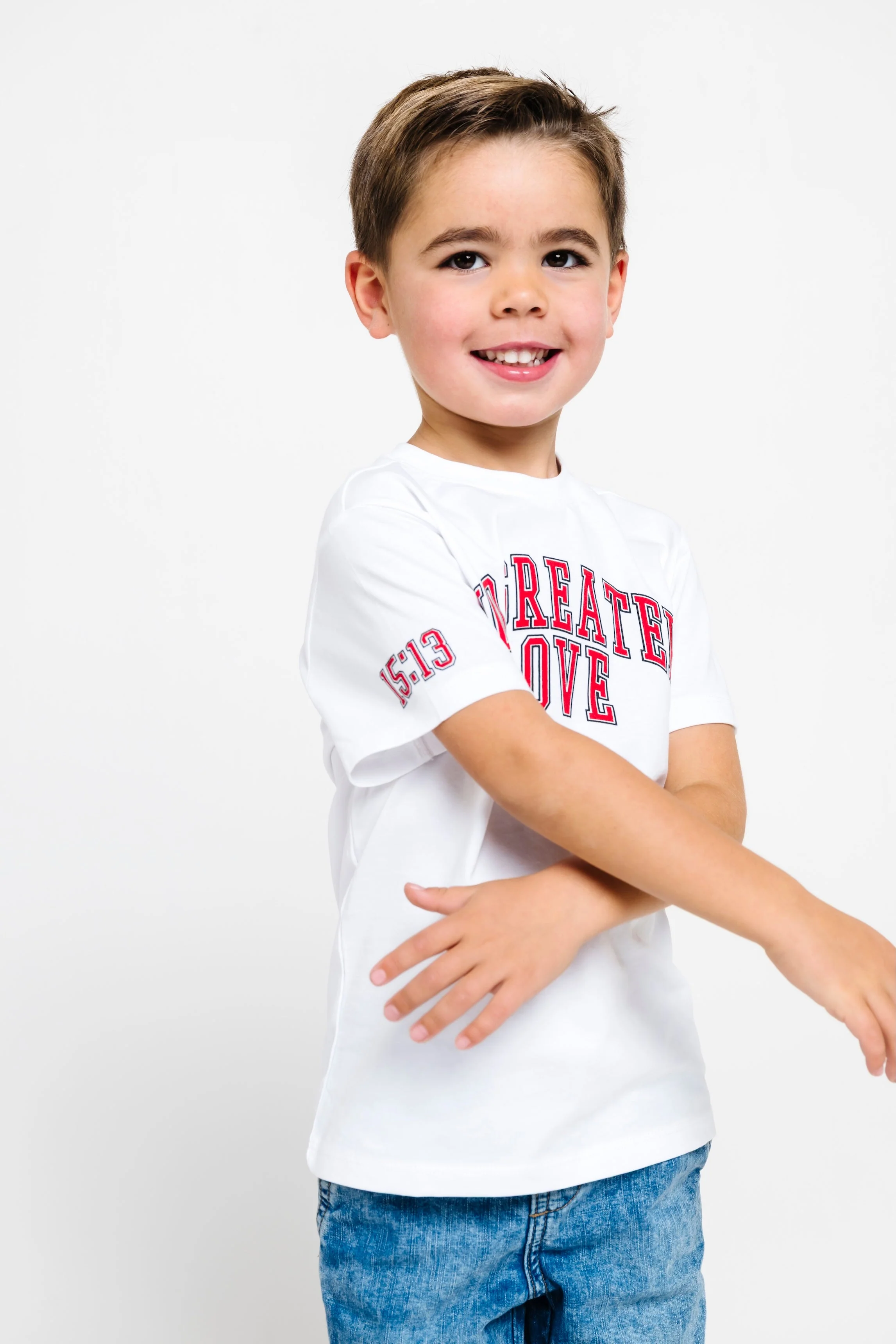 No Greater Love White Short Sleeve T-Shirt Cotton - Image 7
