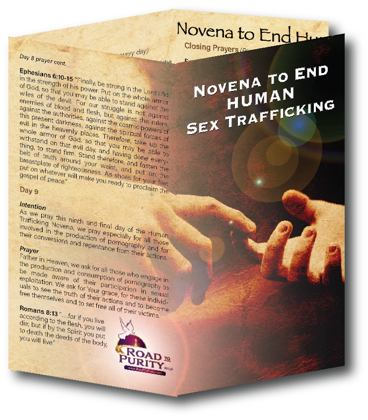Novena to End Human Sex Trafficking - Prayer Card / 3" x 6" folded (c)