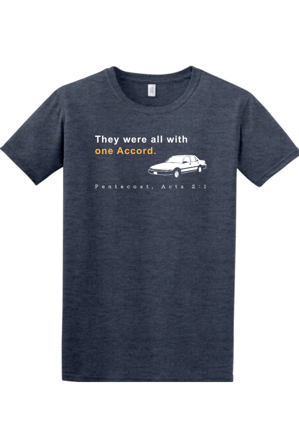 One Accord - Pentecost, Acts 2:1 Adult T-Shirt - Image 3